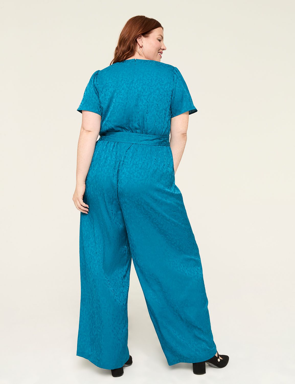 Jacquard V-Neck Jumpsuit