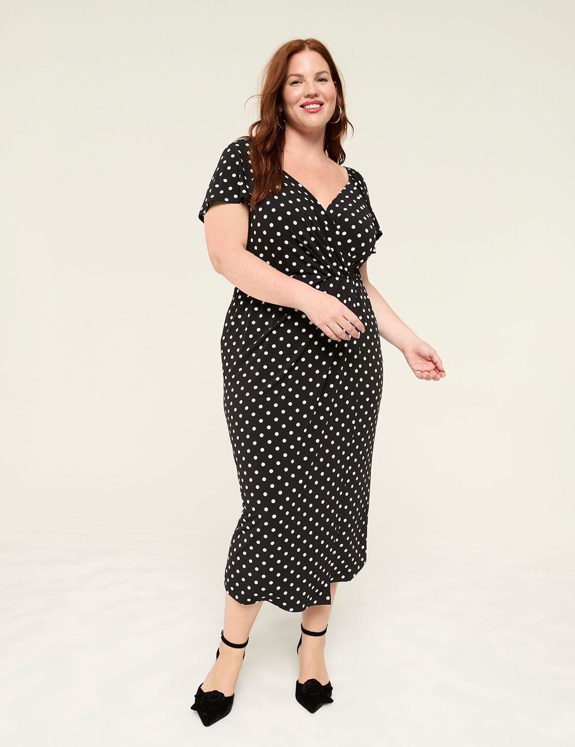 Flutter sleeve surplice midi 114406 Product Image 1