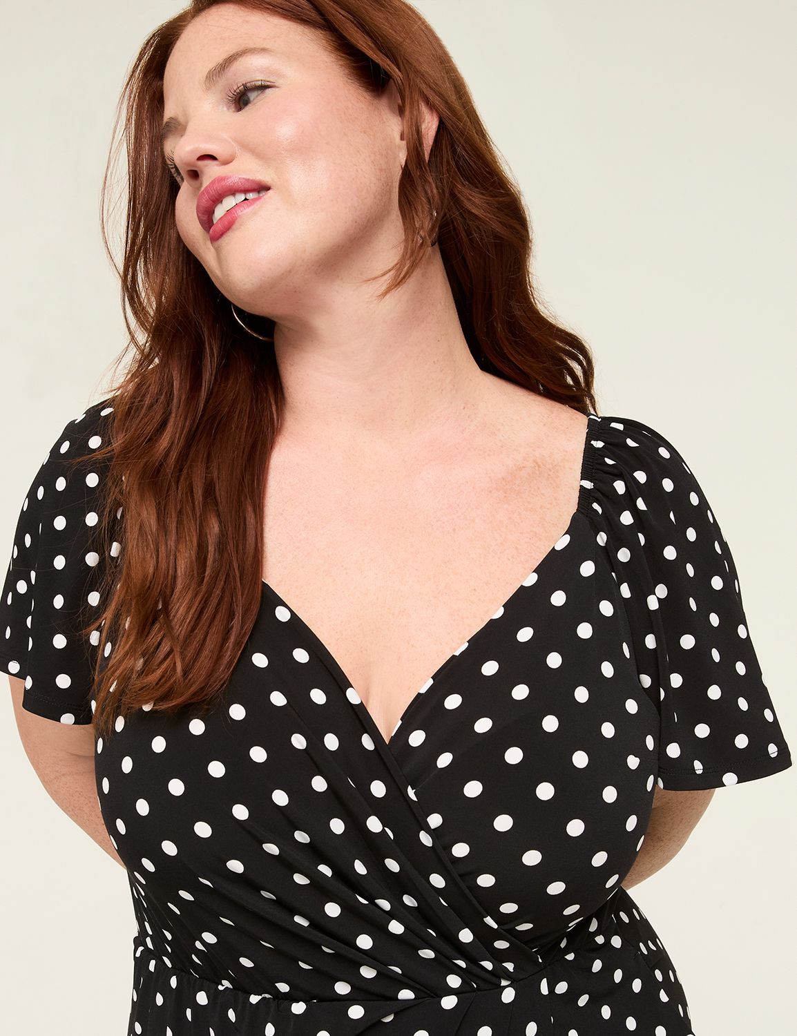 Flutter sleeve surplice midi 114406 Product Image 3