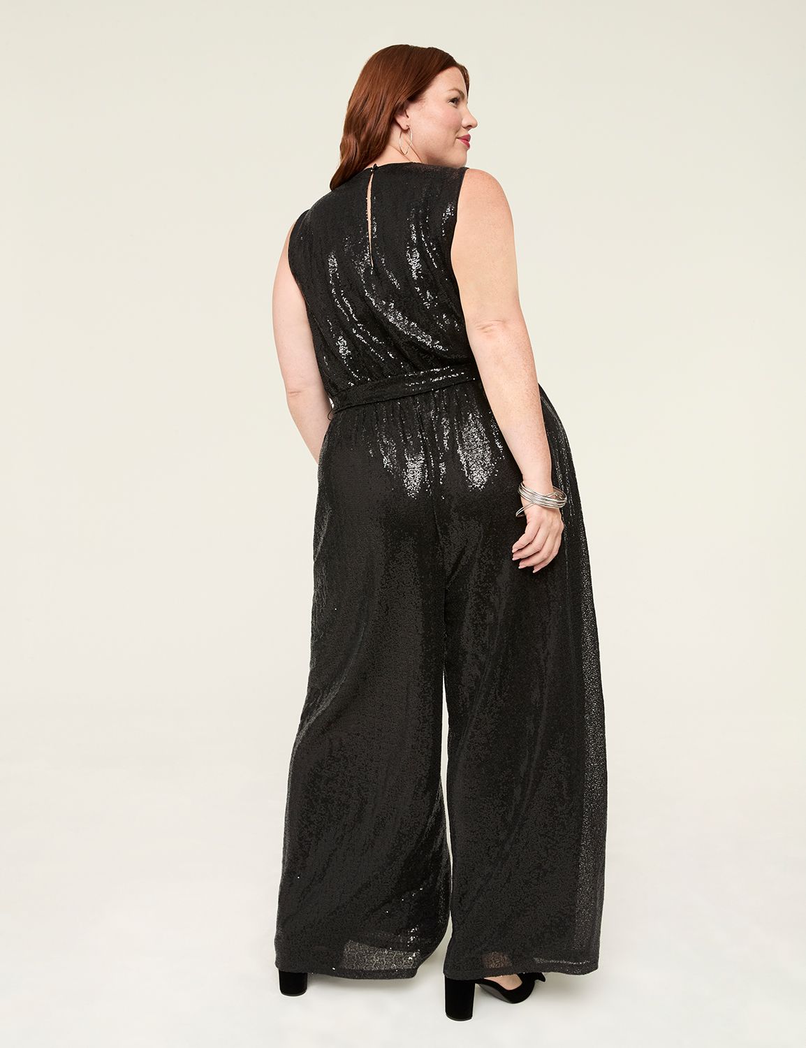 Sequin Sleeveless Wide Leg Jumpsuit