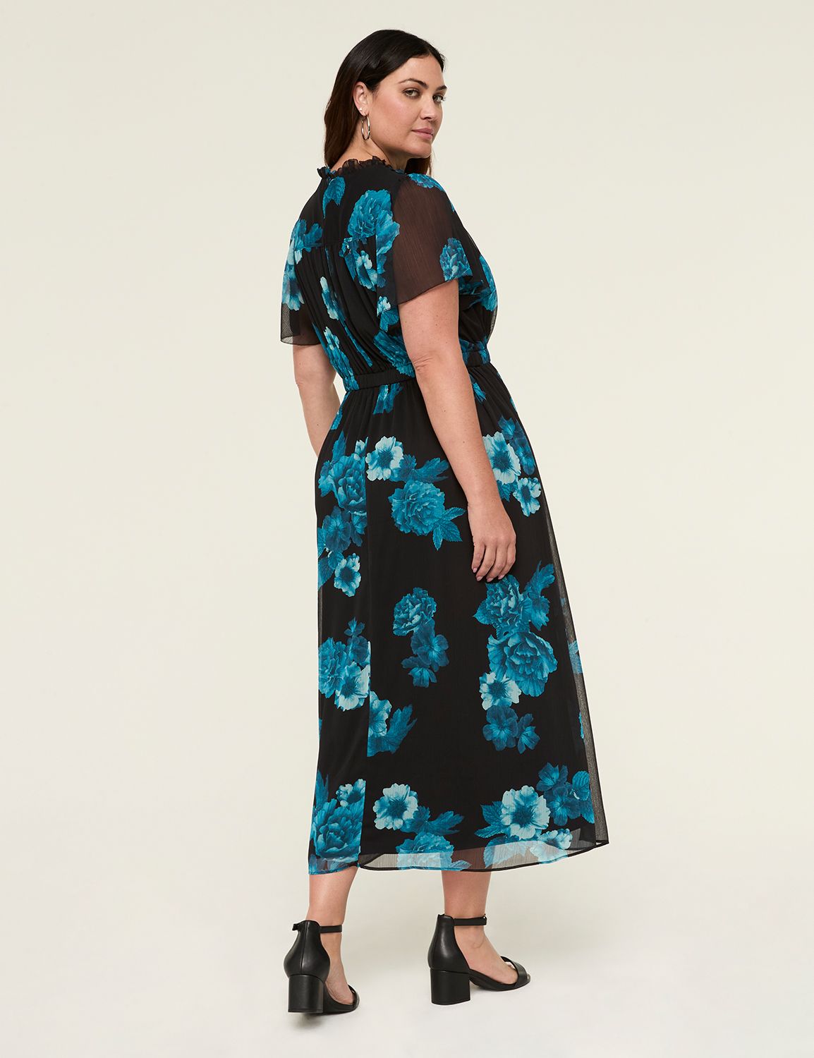 RUFFLE CREWNK WITH RUFFLE TIERED SK | LaneBryant