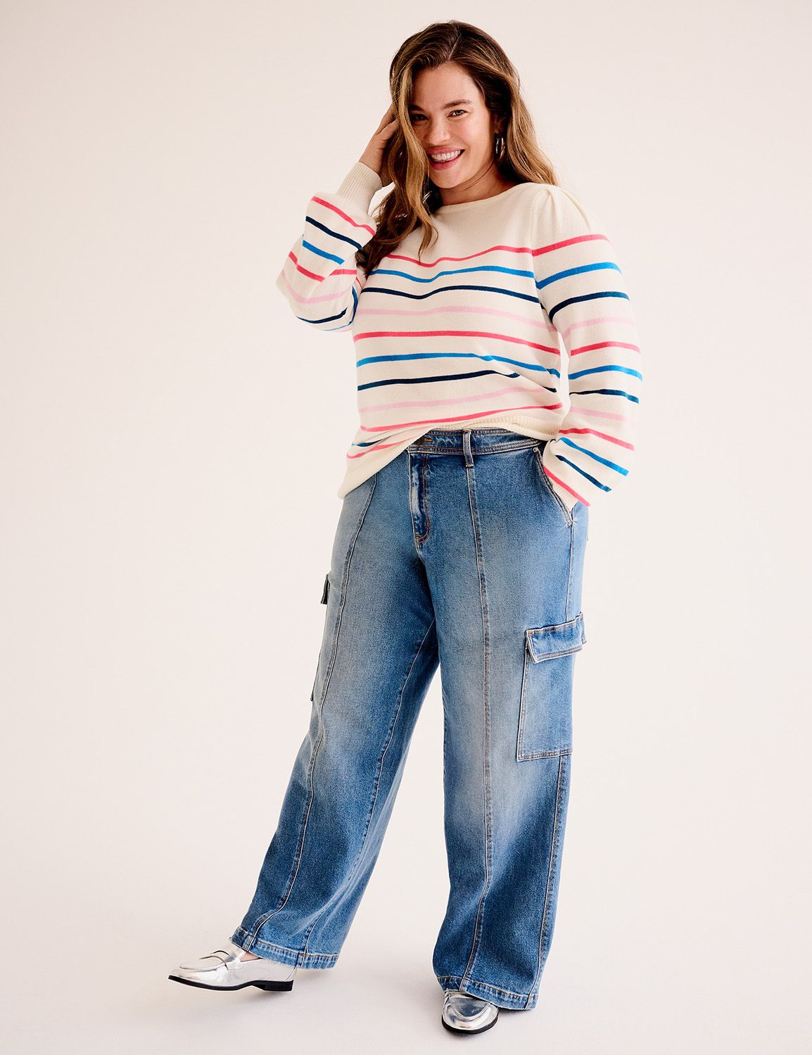 Wide Leg Cargo Jean | LaneBryant