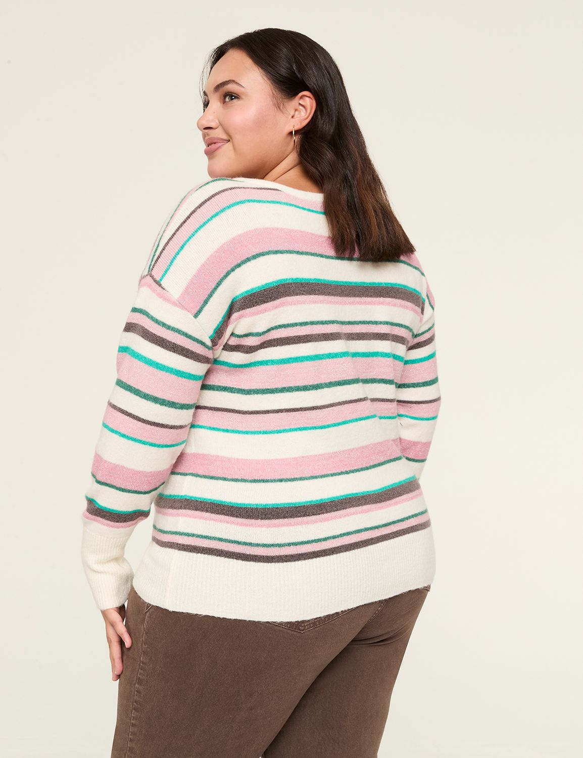Relaxed Boat Neck - Black/Vanilla Straw Stripe