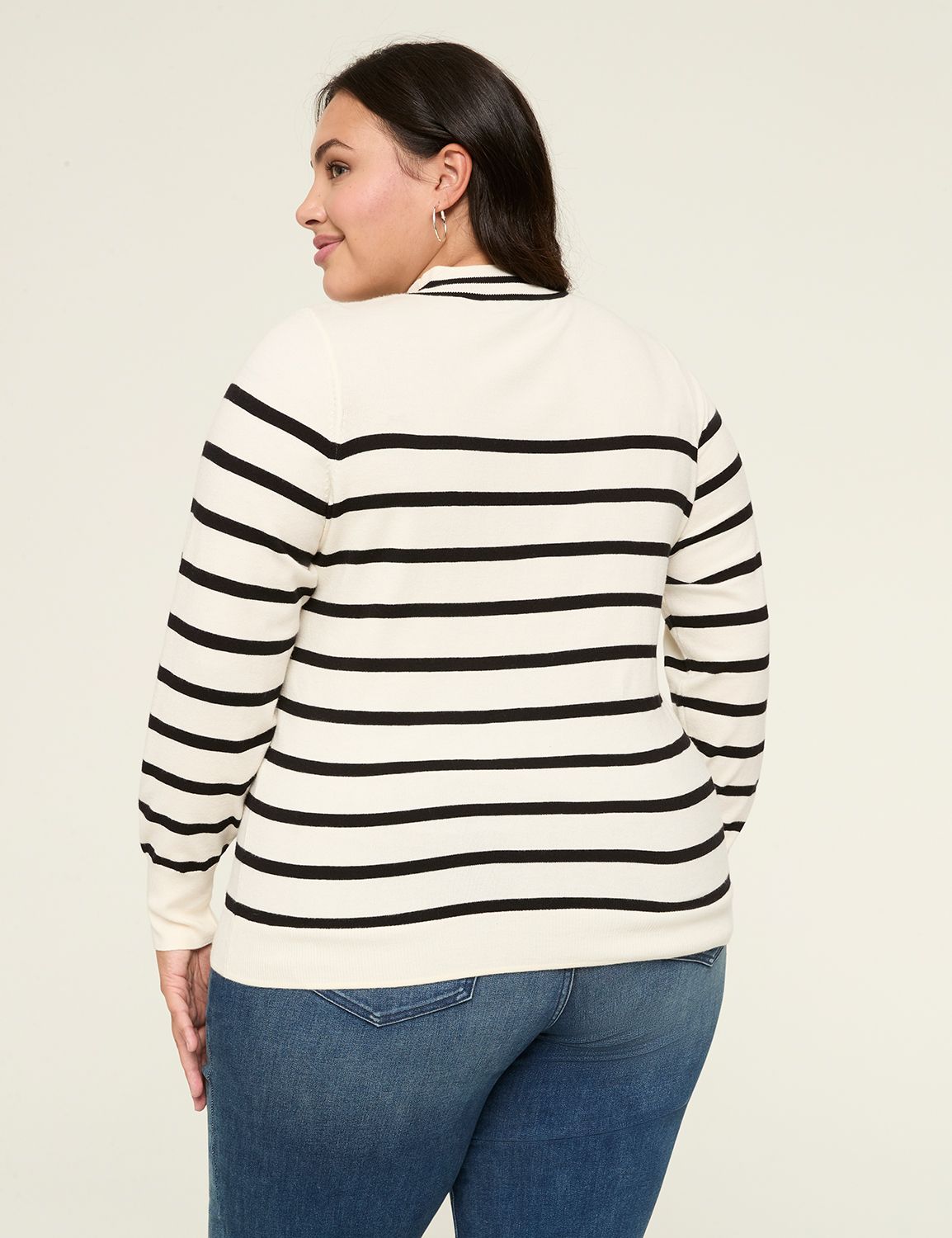 Classic Long Sleeve Faux Mock Neck Product Image 2