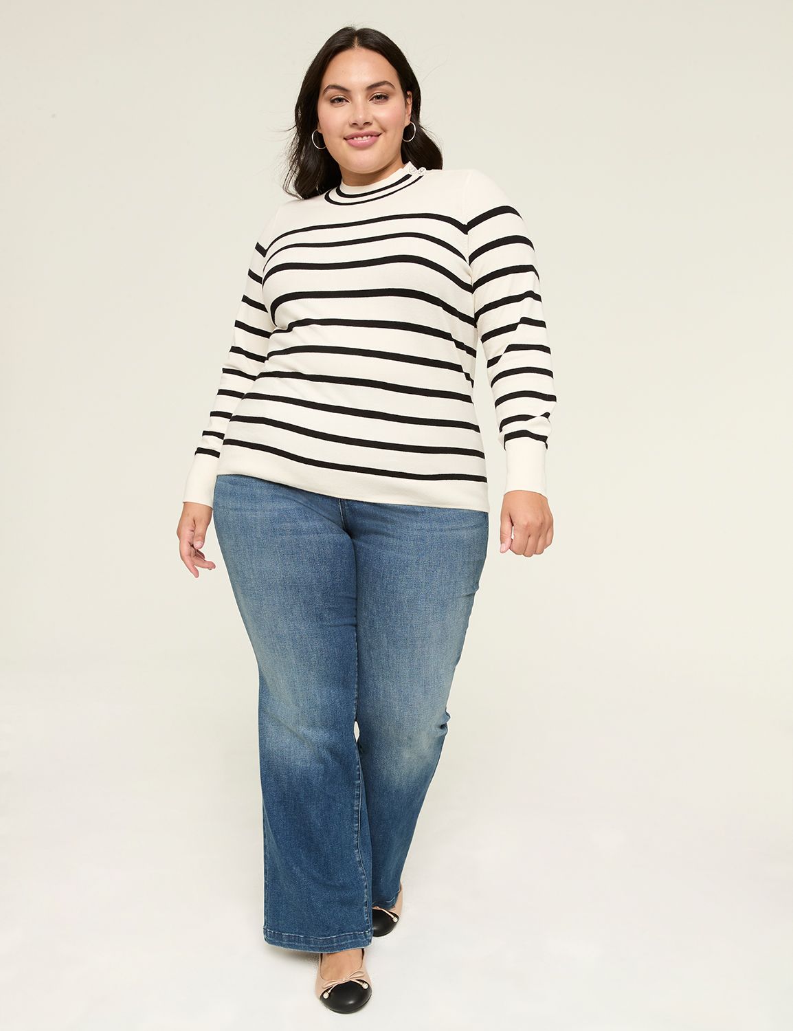Classic Long Sleeve Faux Mock Neck Product Image 3