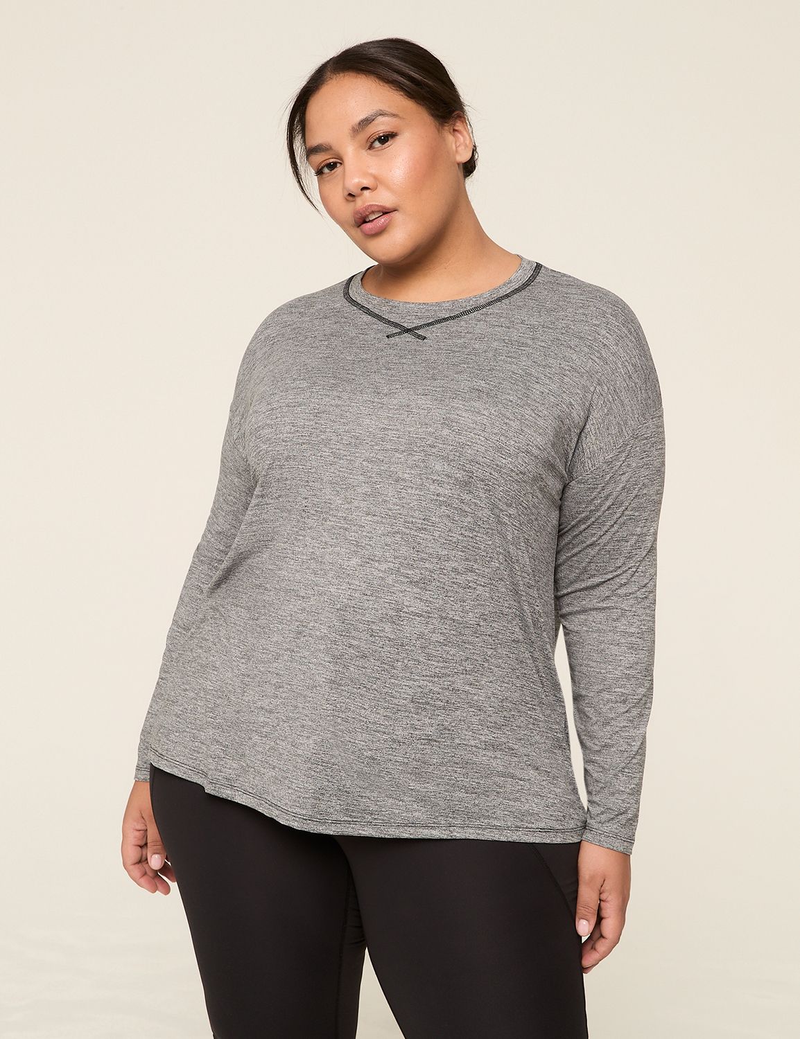 LIVI Soft Long-Sleeve Crew-Neck Recycled Tee