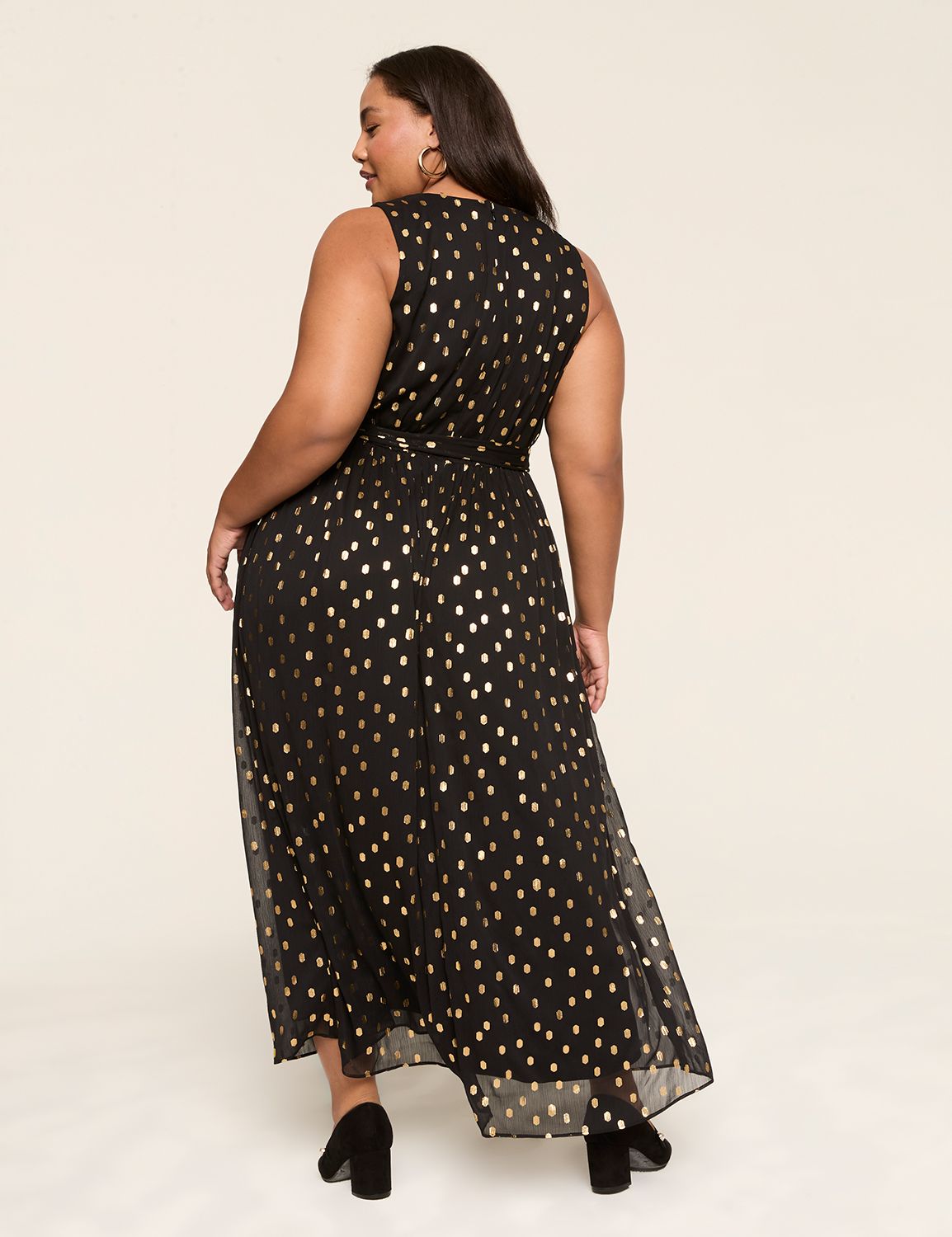 Plus size faux wrap maxi dress best sale