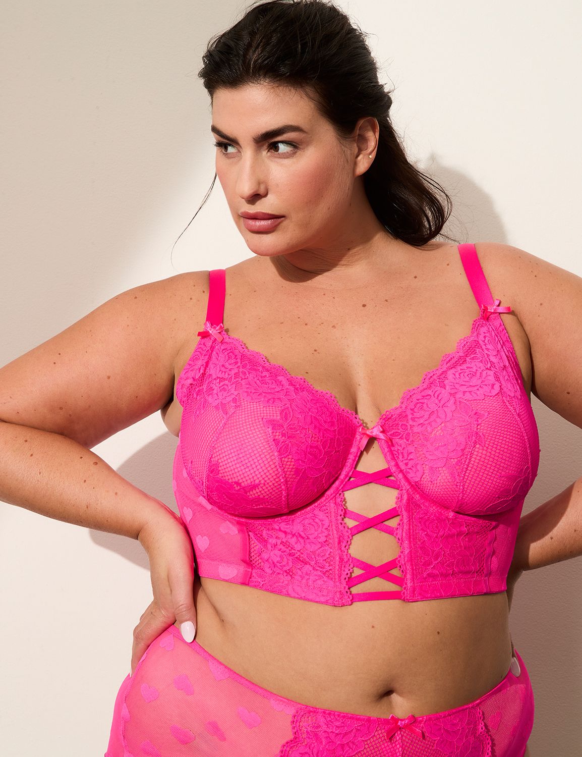 Heart Mesh Longline Unlined Balc 11 Product Image 1