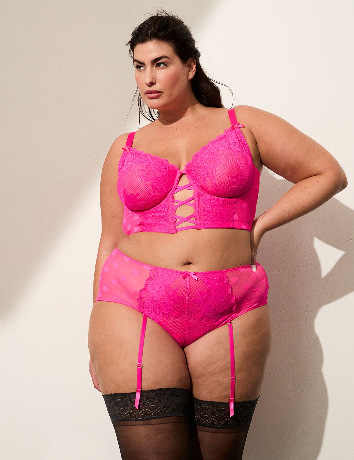 Heart Mesh Longline Unlined Balc 11 Product Image 4