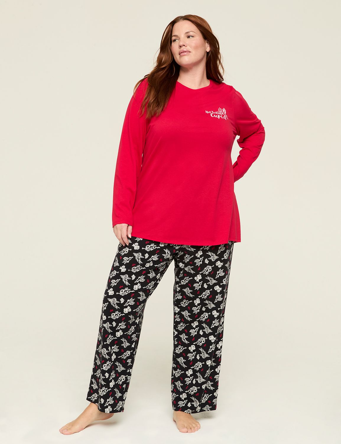Comfy Cotton Long-Sleeve Tee & Pant PJ Set