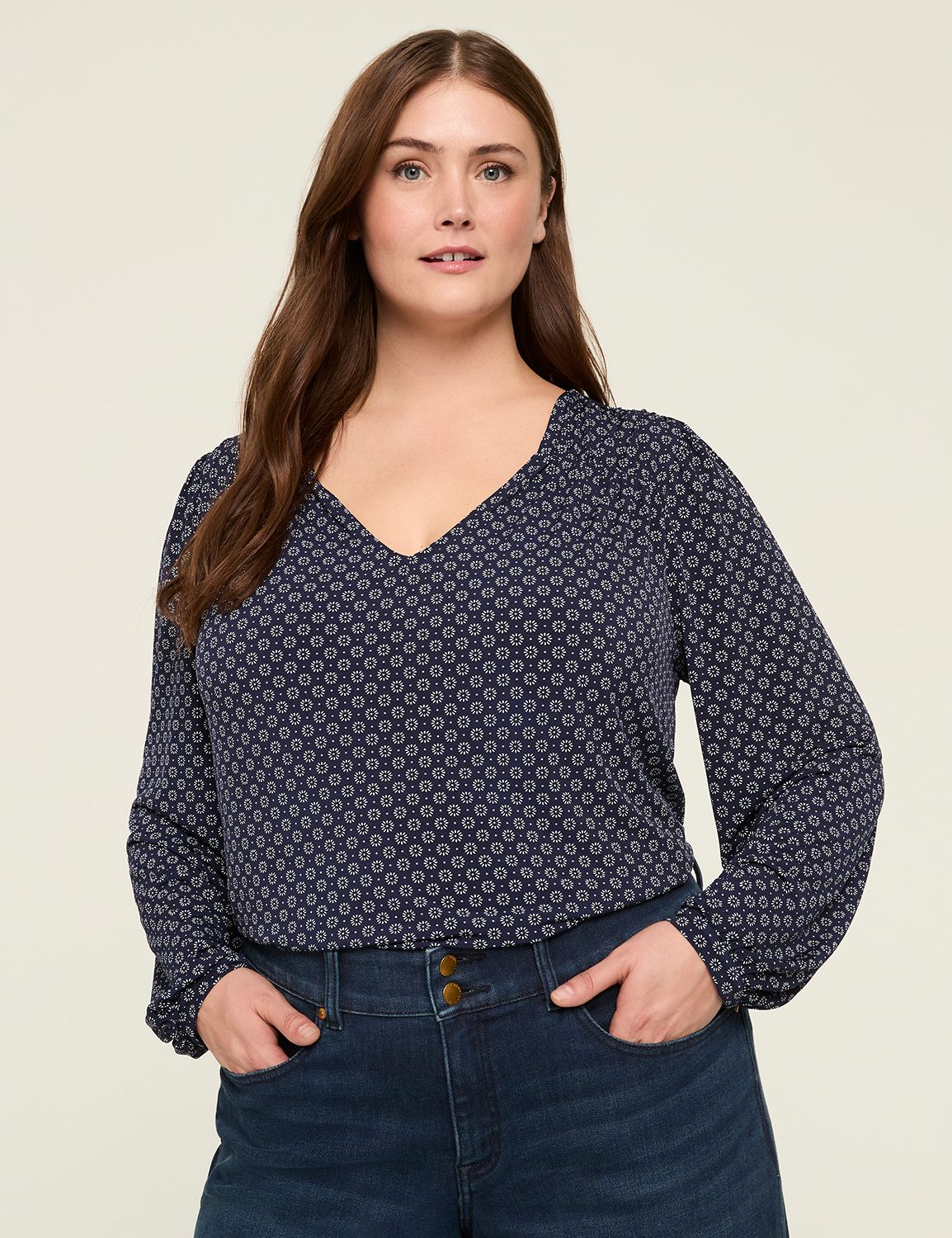 Lane bryant polka dot shirt outlet