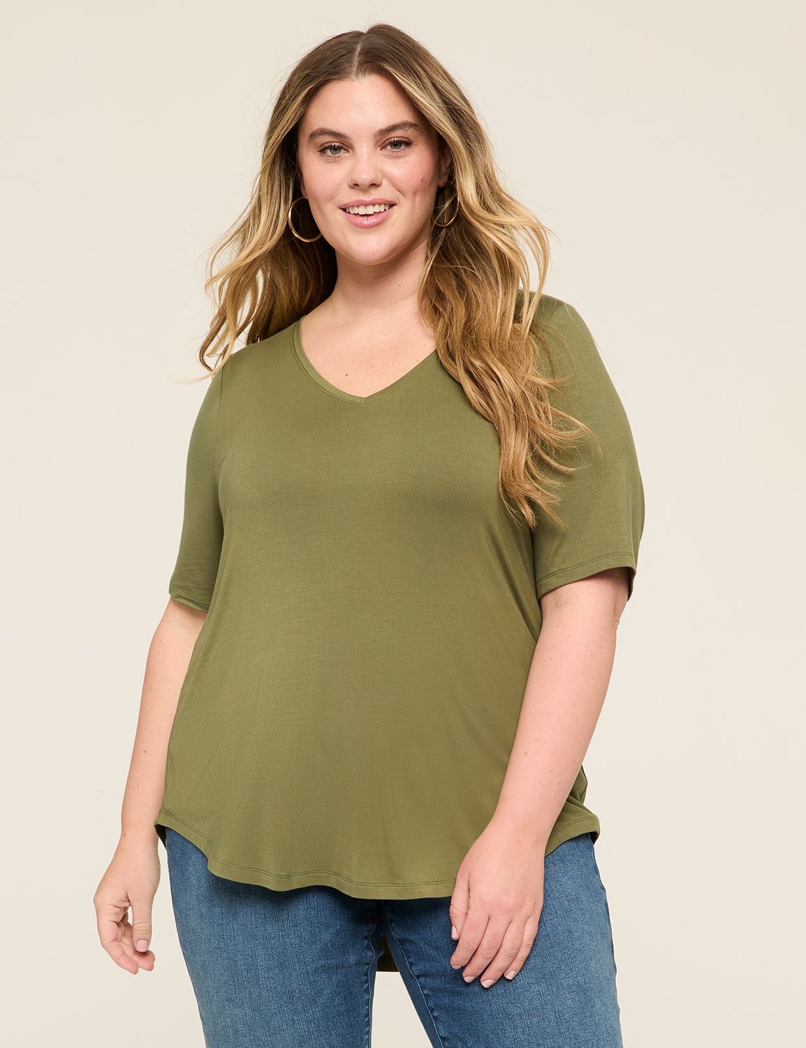Classic Perfect Sleeve V-Neck Curve Product Image 1