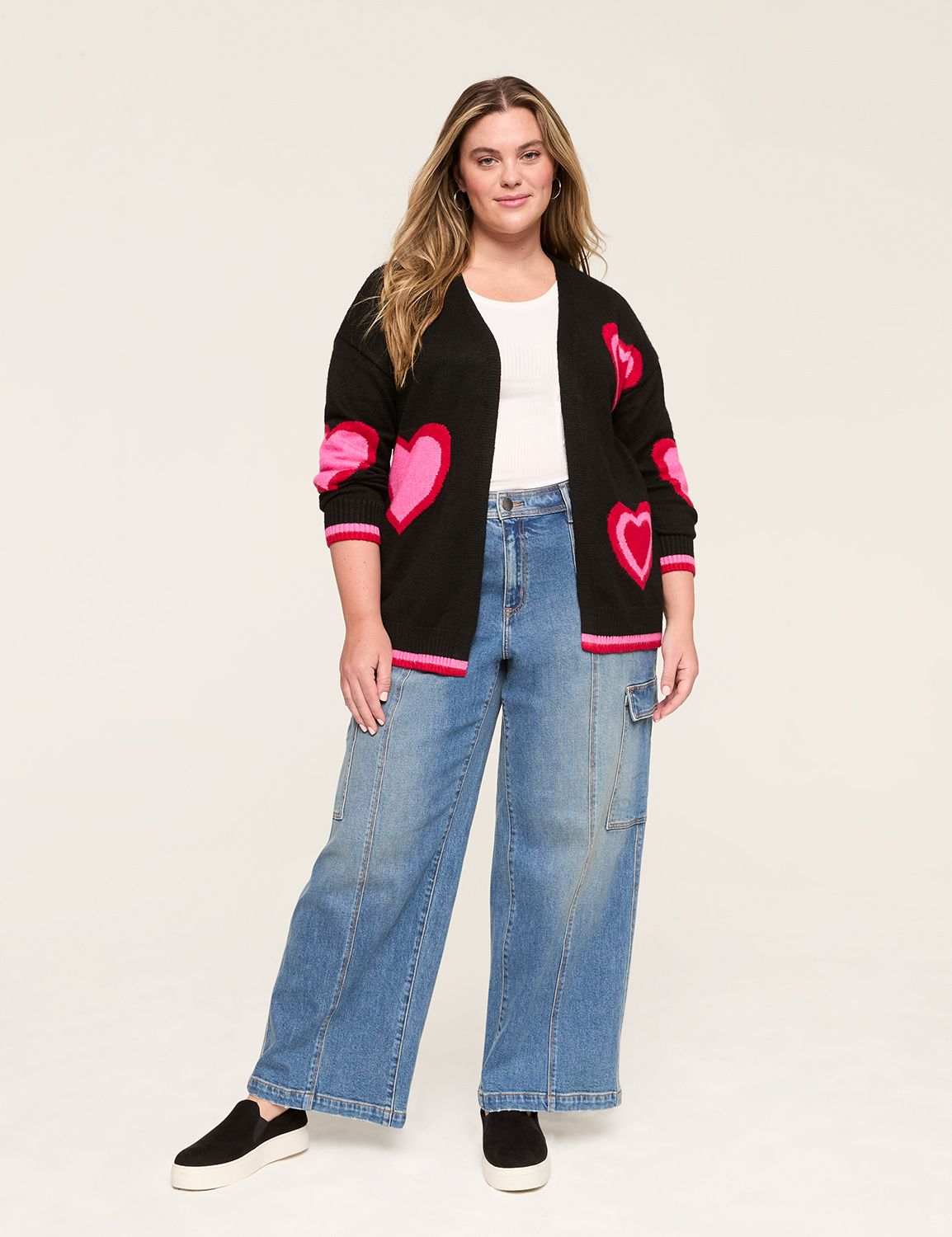 Classic Long Sleeve Open Front Hear Product Image 3