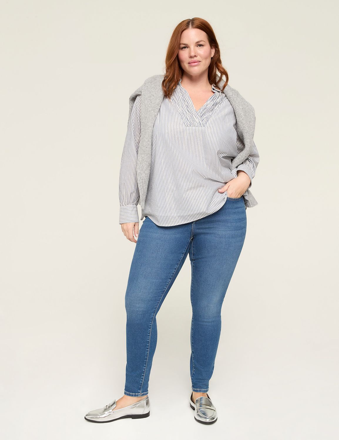 LS Notch Neck Collared Popover 1144 Product Image 3