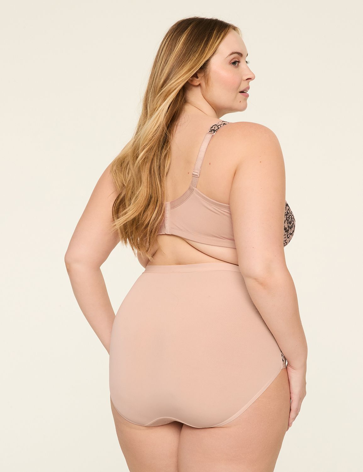 No-Show High-Waist Brief Panty With Lace