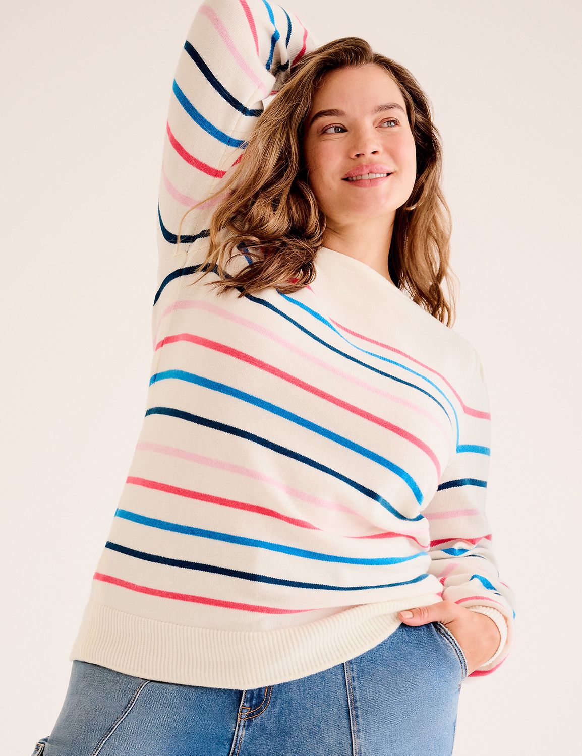 Classic Long Sleeve Boat Neck Multi Product Image 4