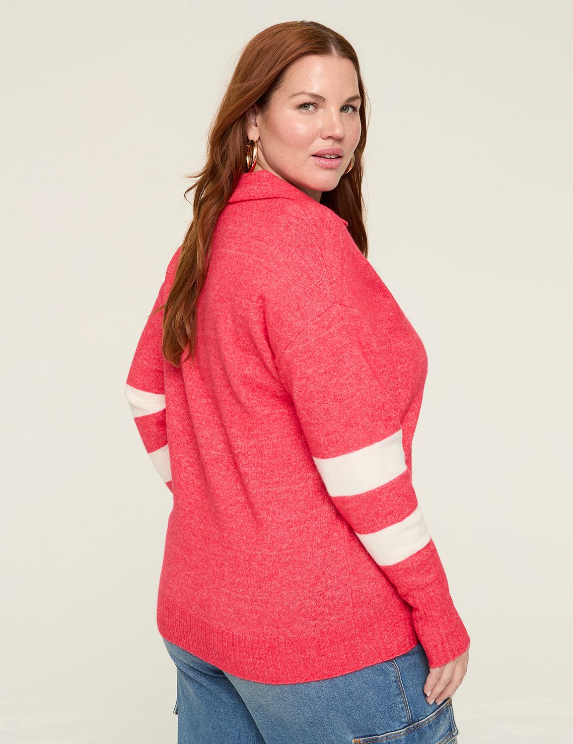 Classic Long Sleeve Collar Sweater Product Image 2