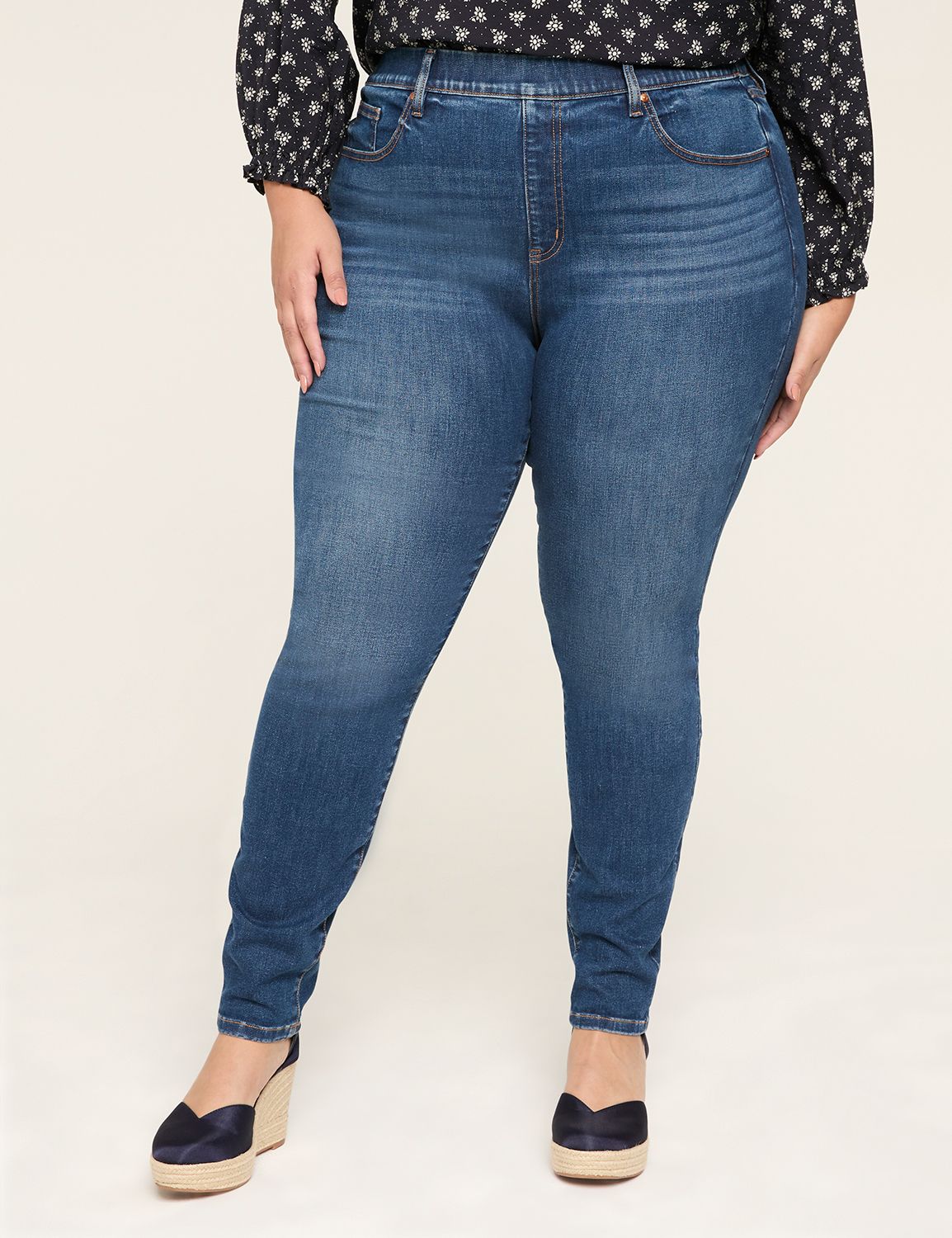 High Waisted Amazon Stretch Jeans Pull On Jeans Amazon - Main Image