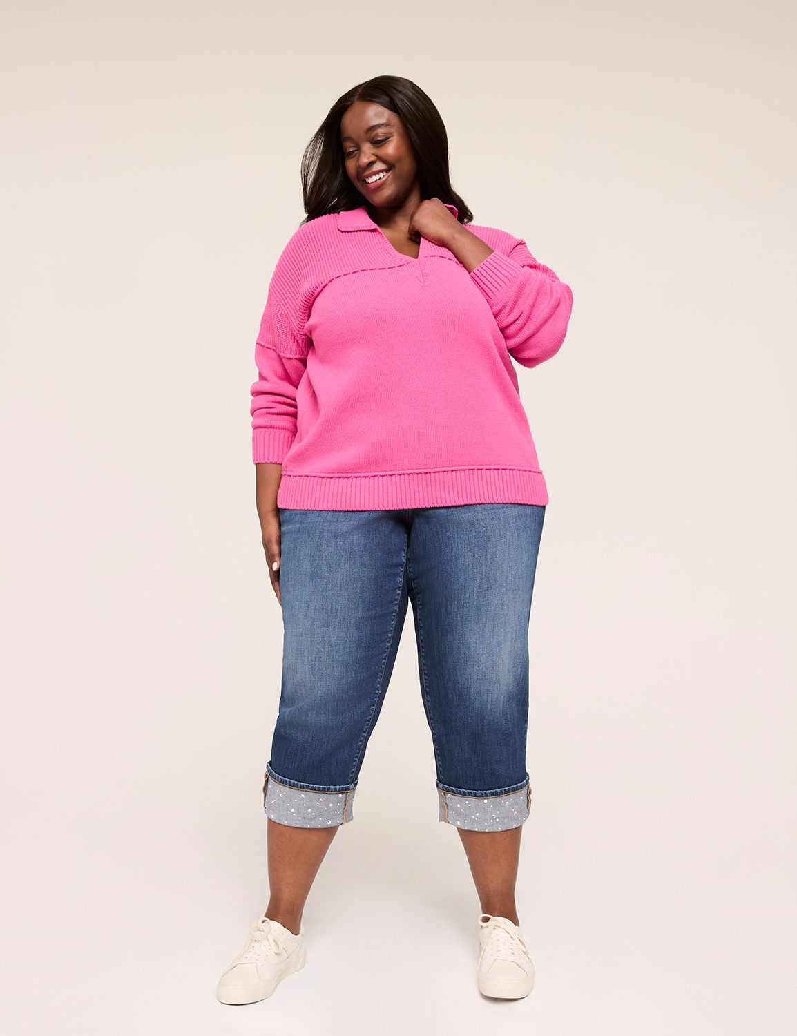 MID RISE BOYFRIEND CAPRI - DARK WAS Product Image 3