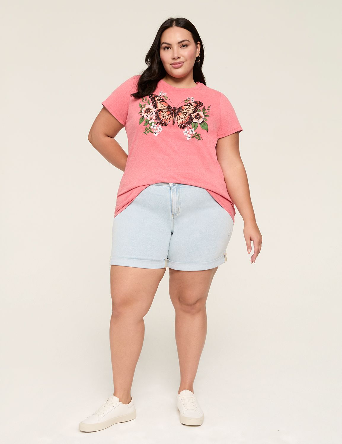 Boyfriend Fit Jean Short Inseam LaneBryant
