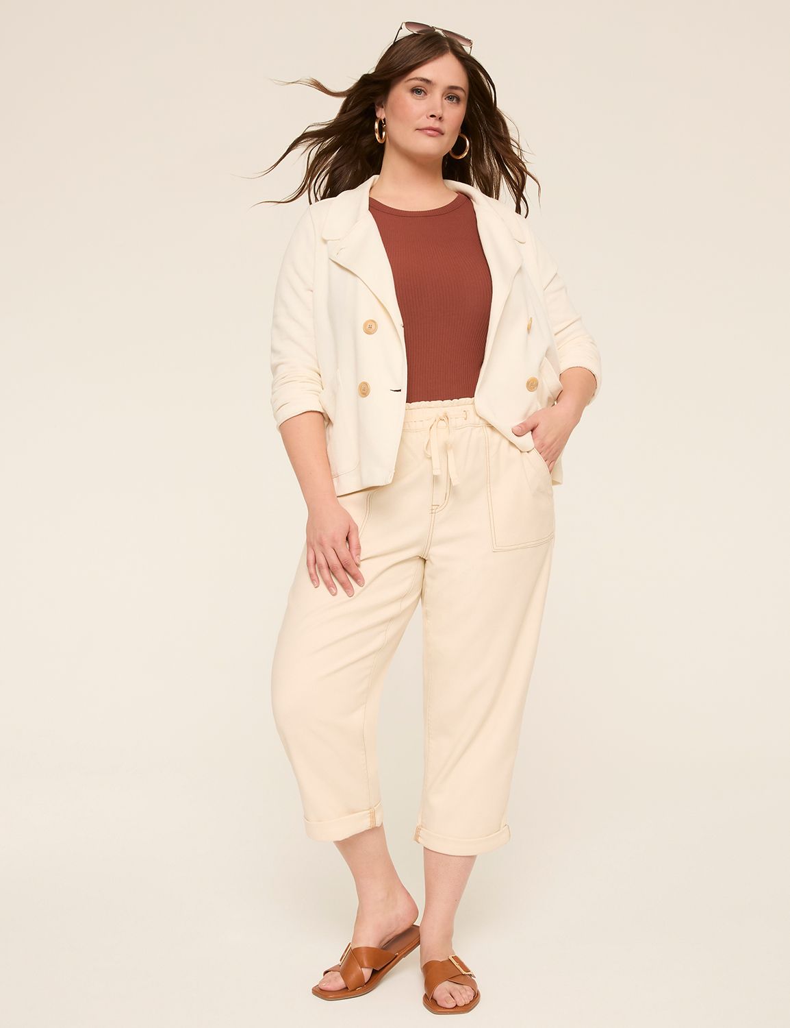 PULL ON CAPRI CLOUD KNIT DENIM - EC Product Image 3