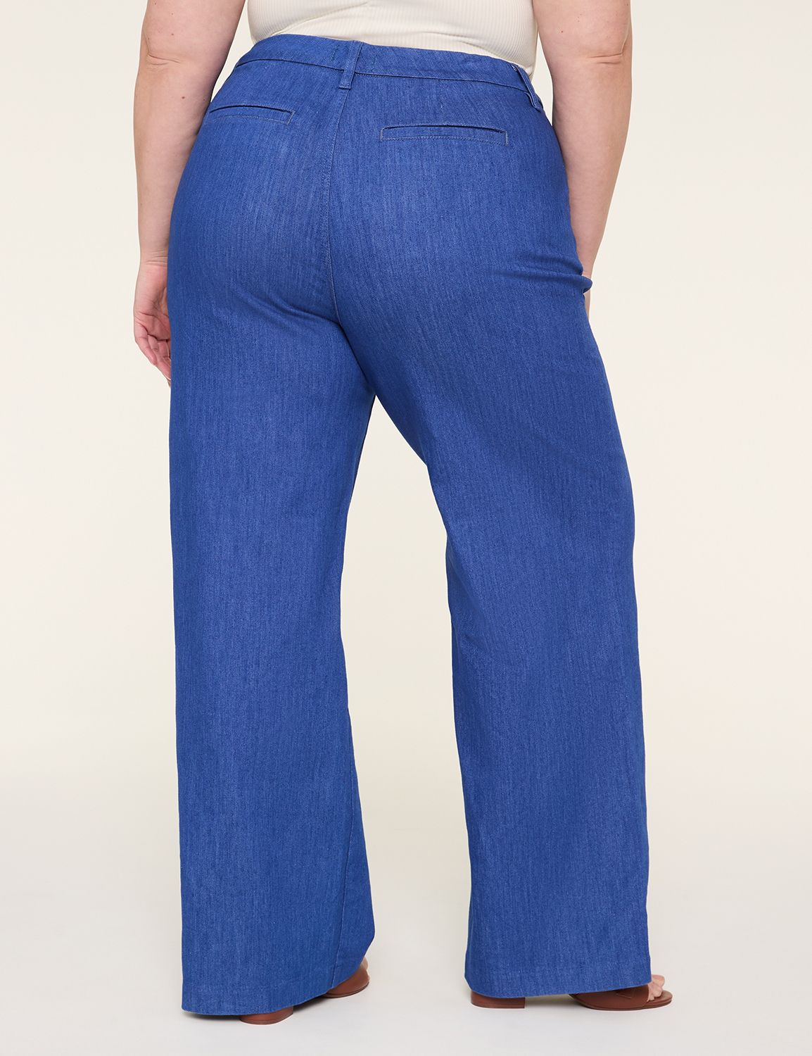 HIGH RISE WIDE TROUSER- MED WASH 11 Product Image 2