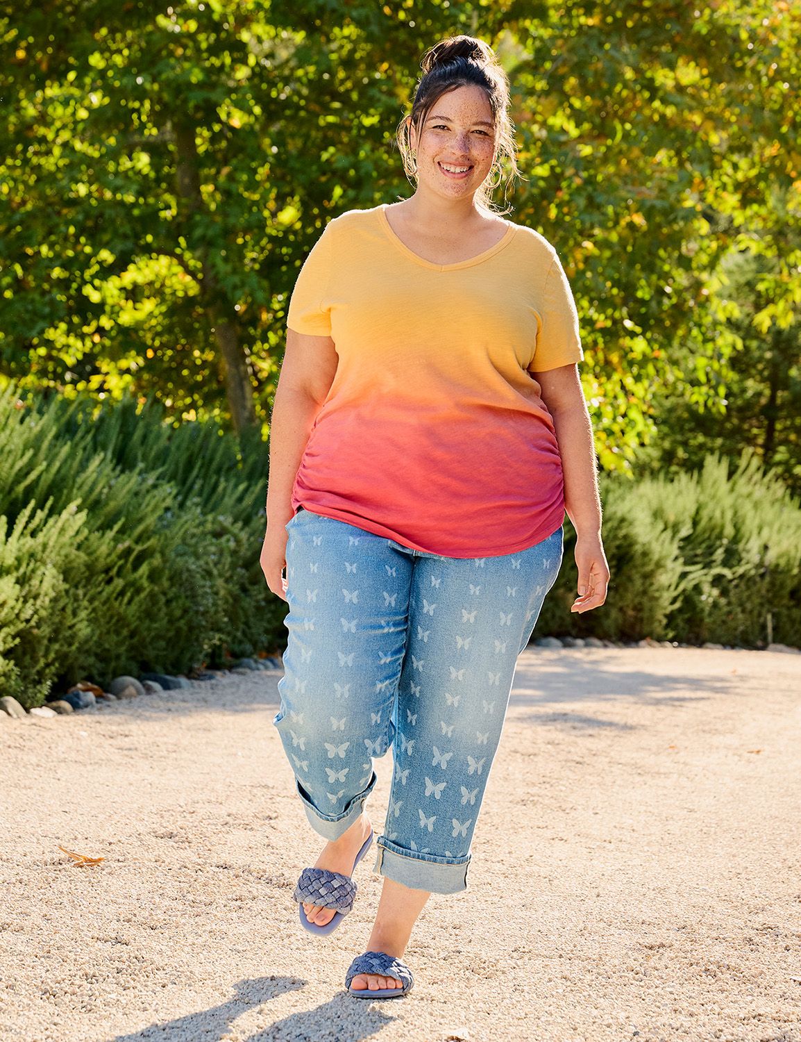 Signature Fit Boyfriend Capri Jean | LaneBryant