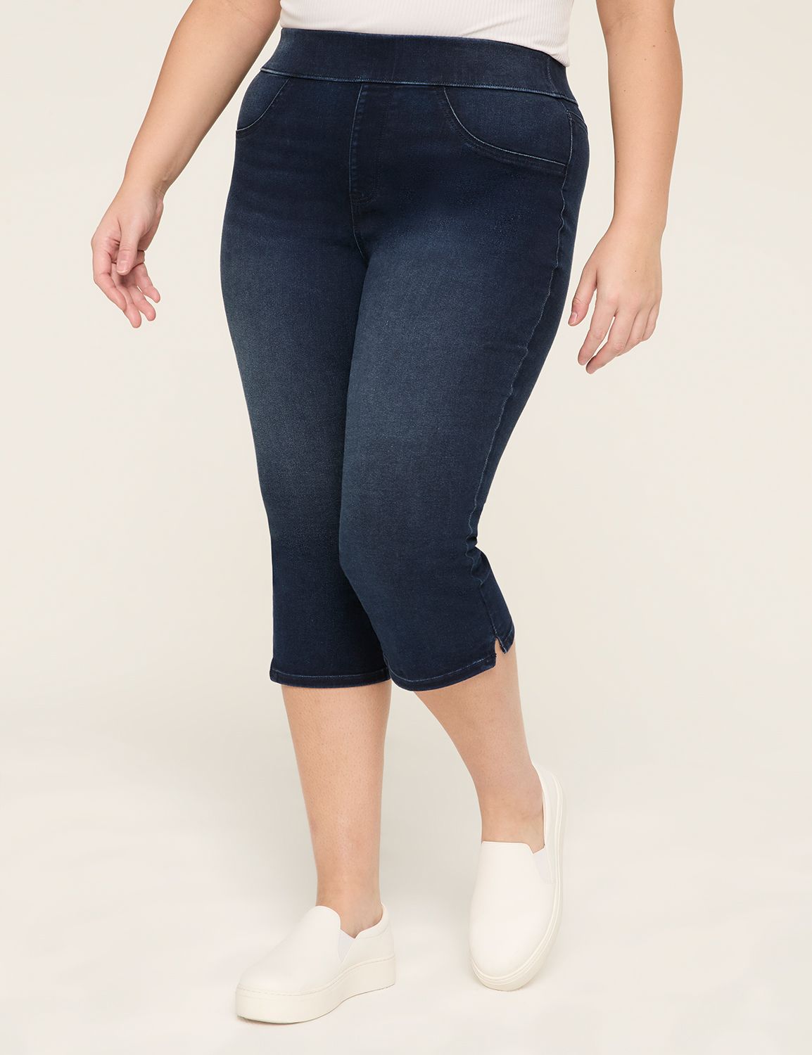 Pull-On High-Rise Pedal Jean