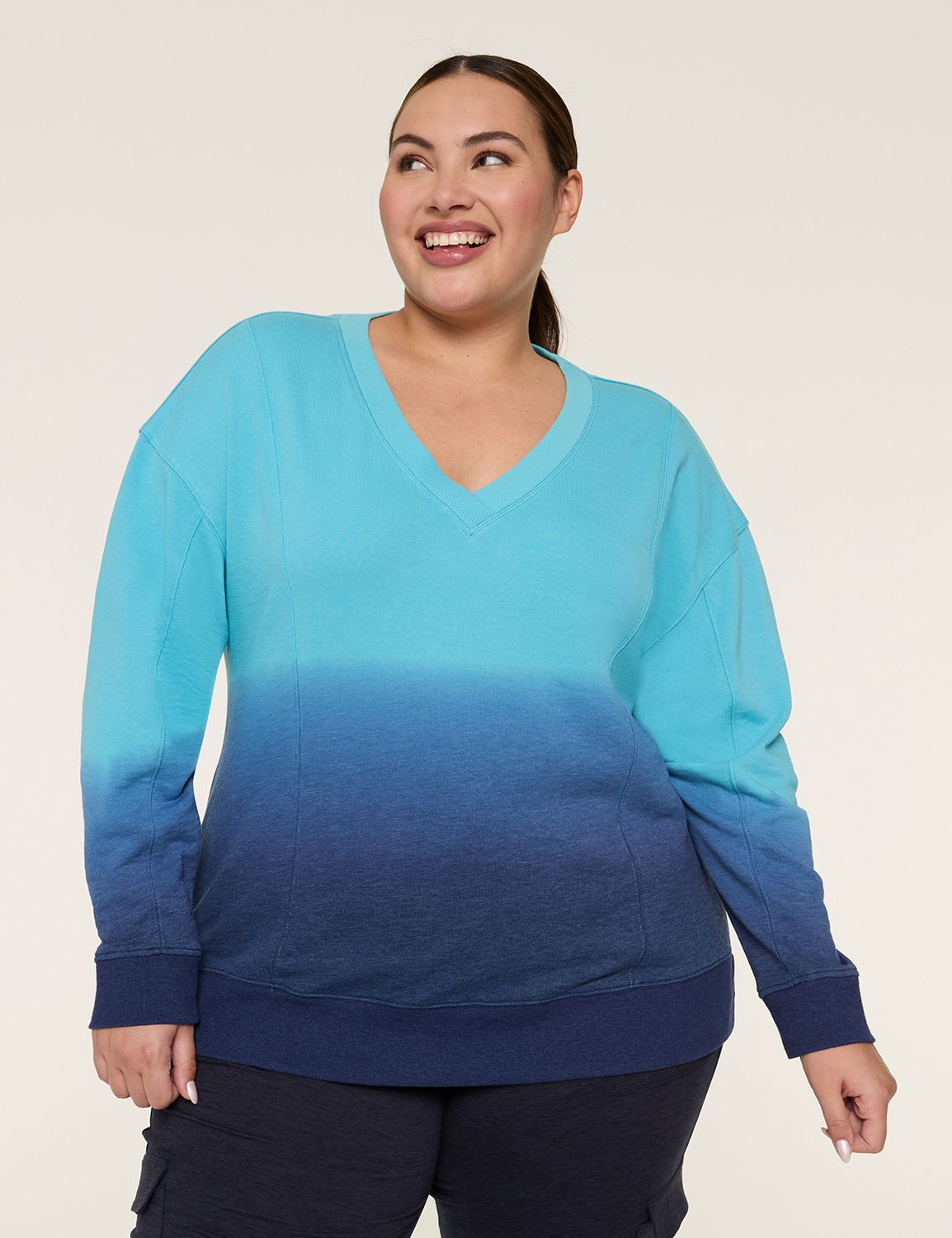 LIVI Long Sleeve V Neckline French Product Image 1