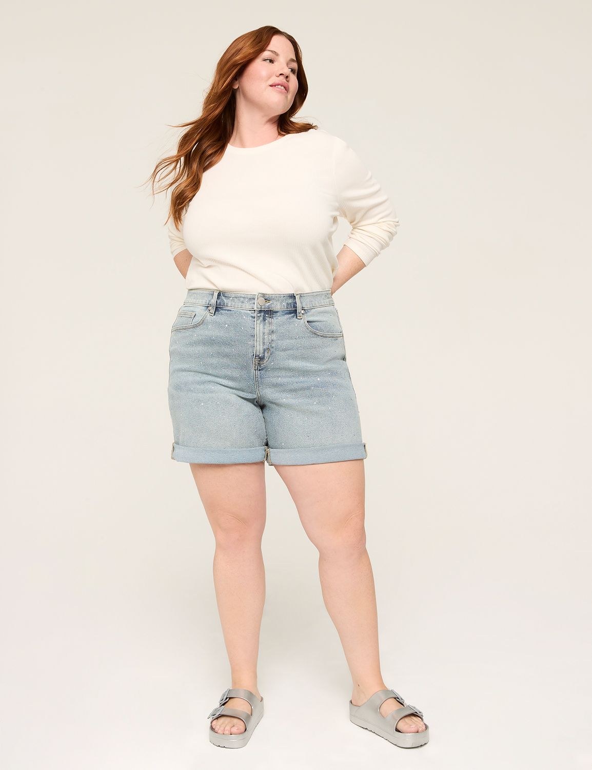 MID RISE BOYFRIEND MIDI SHORT - LT Product Image 3