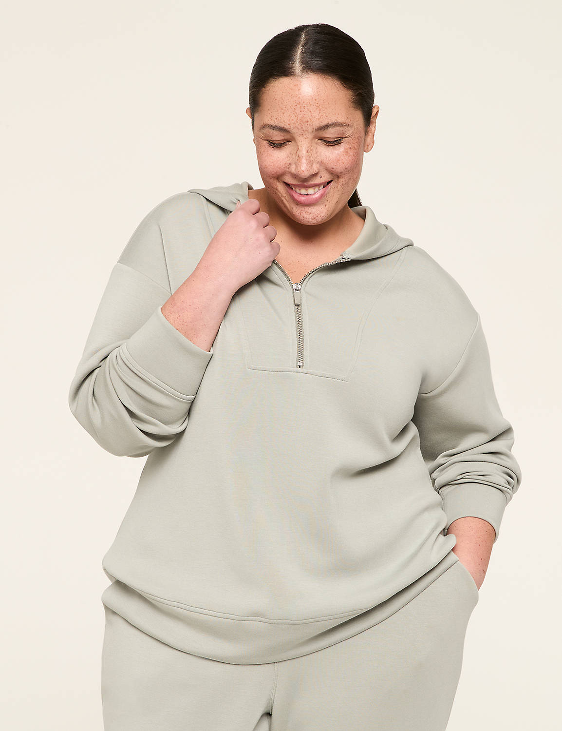 LIVI Journey Hooded Half-Zip Sweatshirt | LaneBryant LIVI Journey Hooded Half-Zip Sweatshirt | LaneBryant