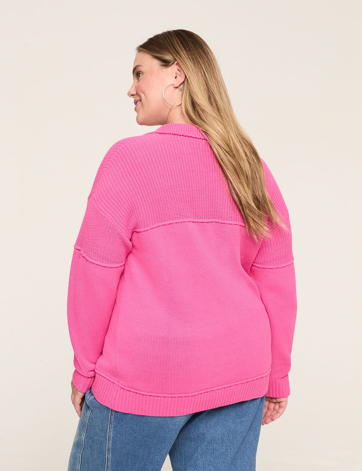Classic Long Sleeve Collar Neck Swe Product Image 2