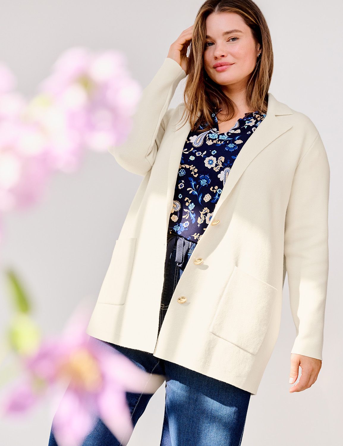 Classic Long Sleeve Button Front Sw Product Image 4