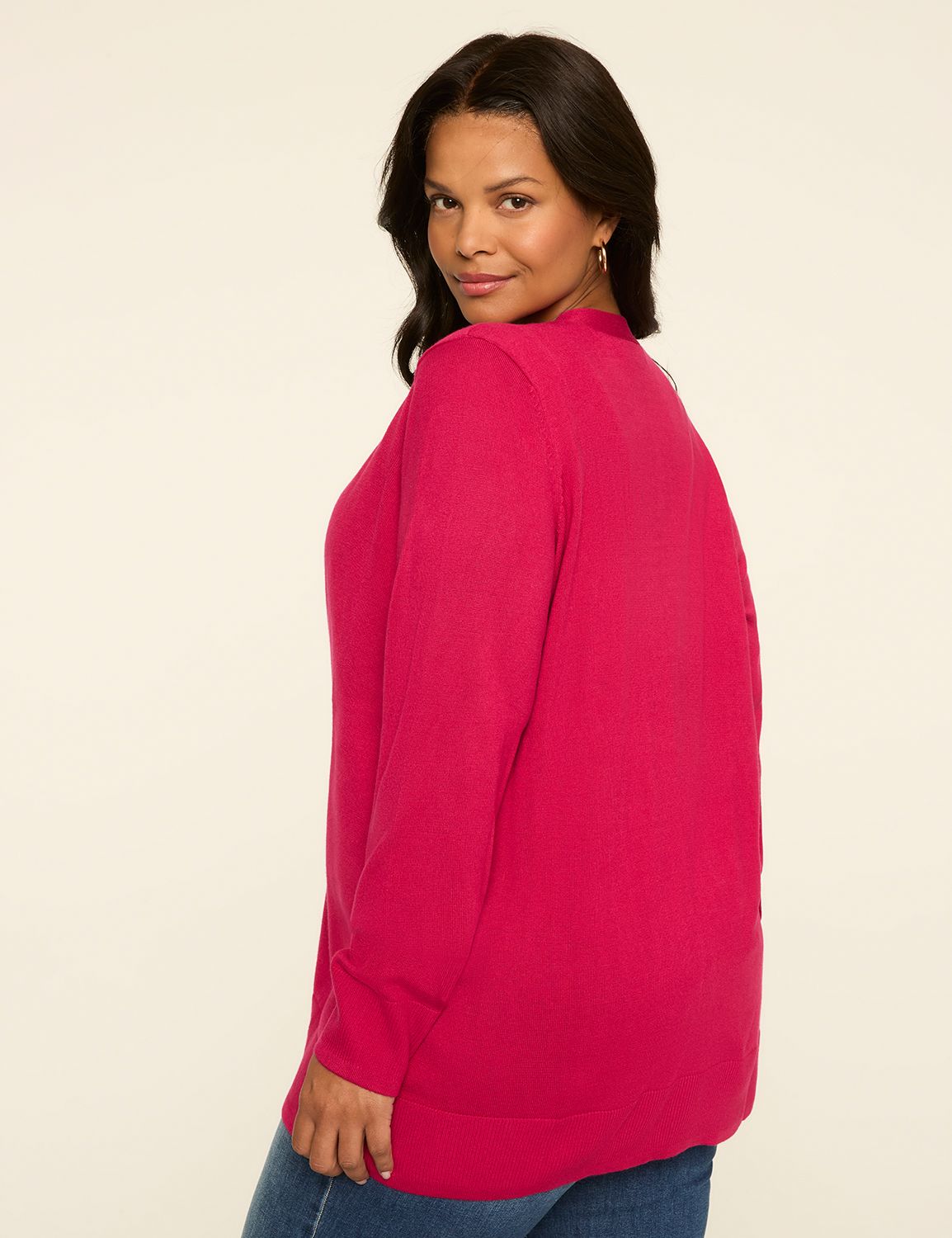 Modern Long-Sleeve Open-Front Cardigan