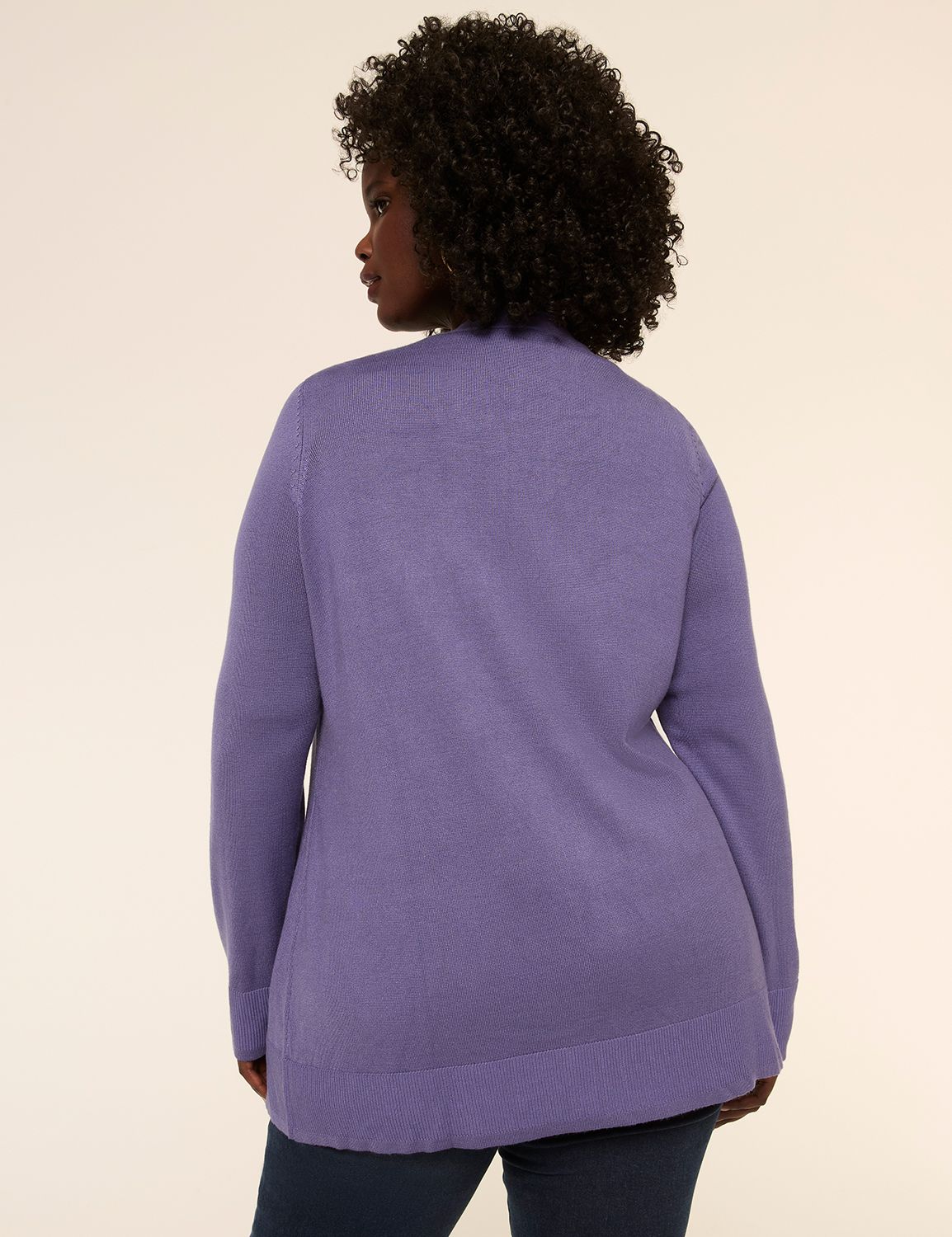 Modern Long-Sleeve Open-Front Cardigan