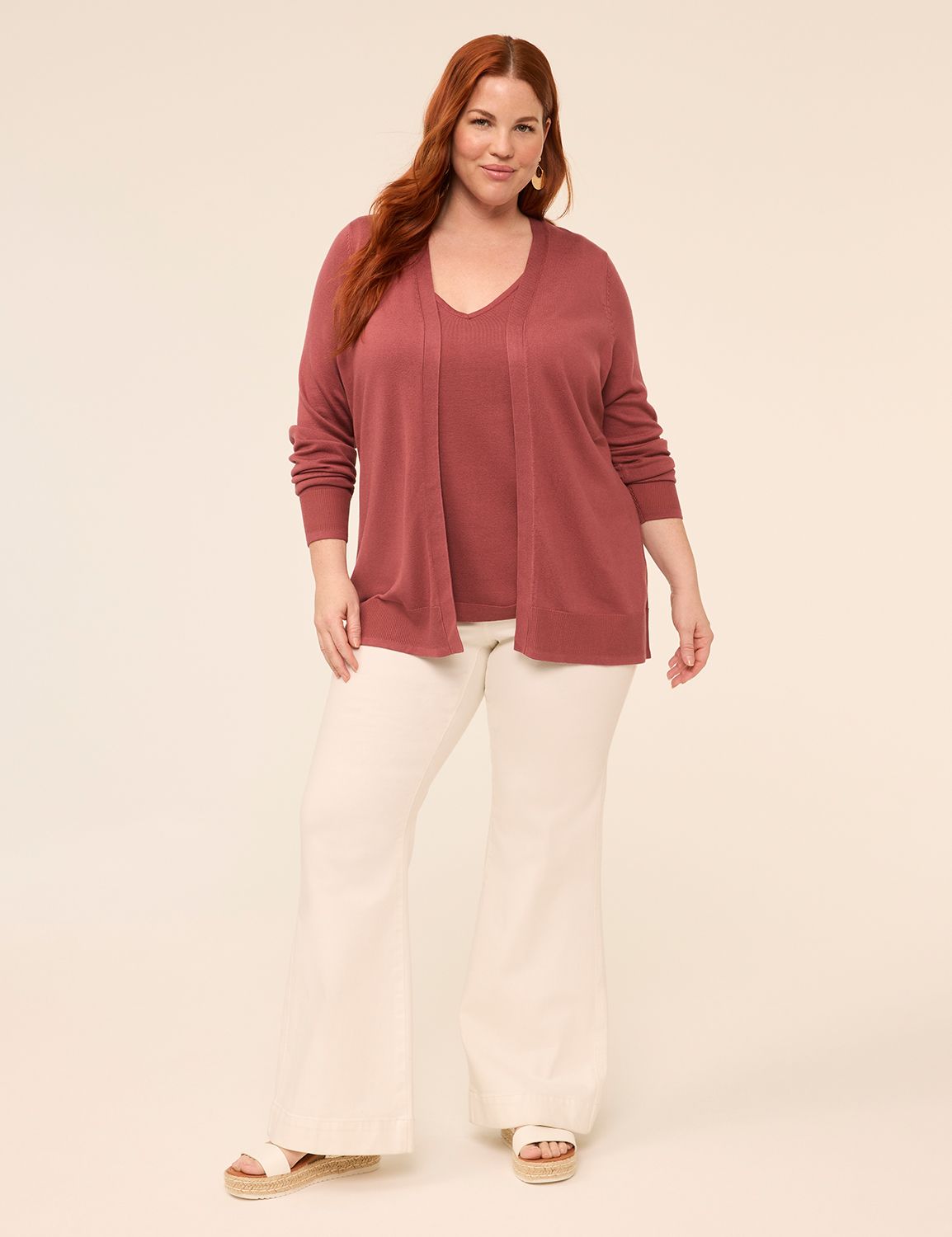 Classic Long Sleeve Open Front Mode Product Image 3