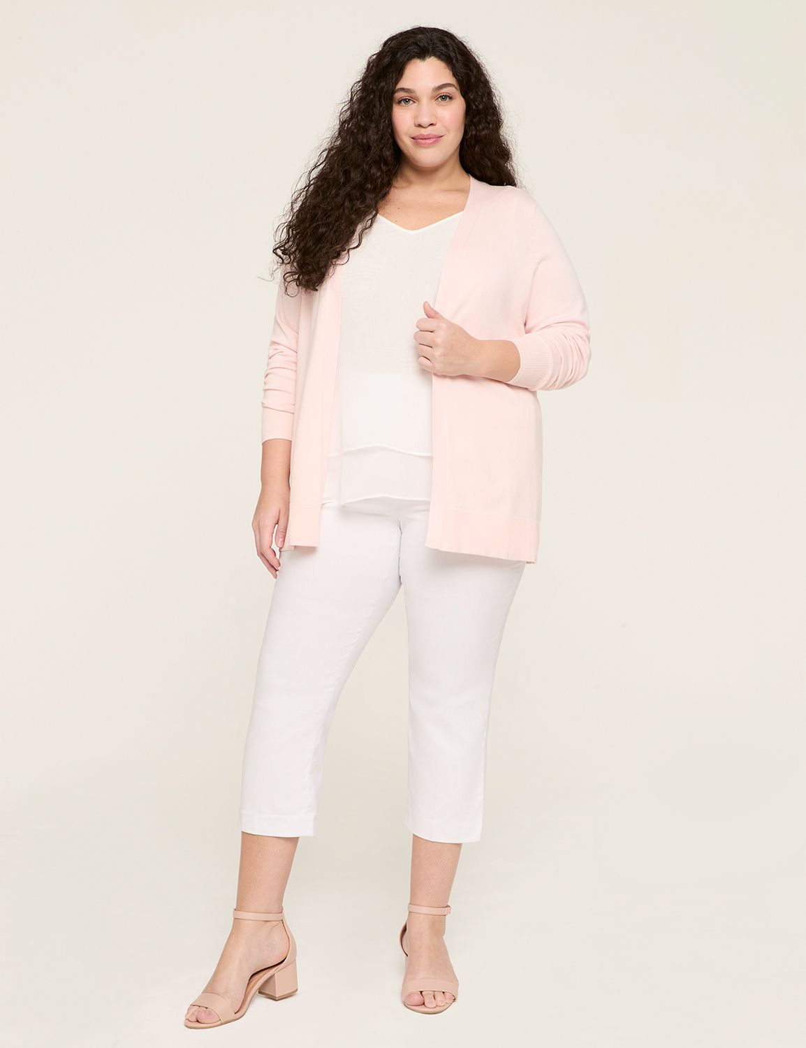 Long Sleeve Open Front Caradigan with Pocket