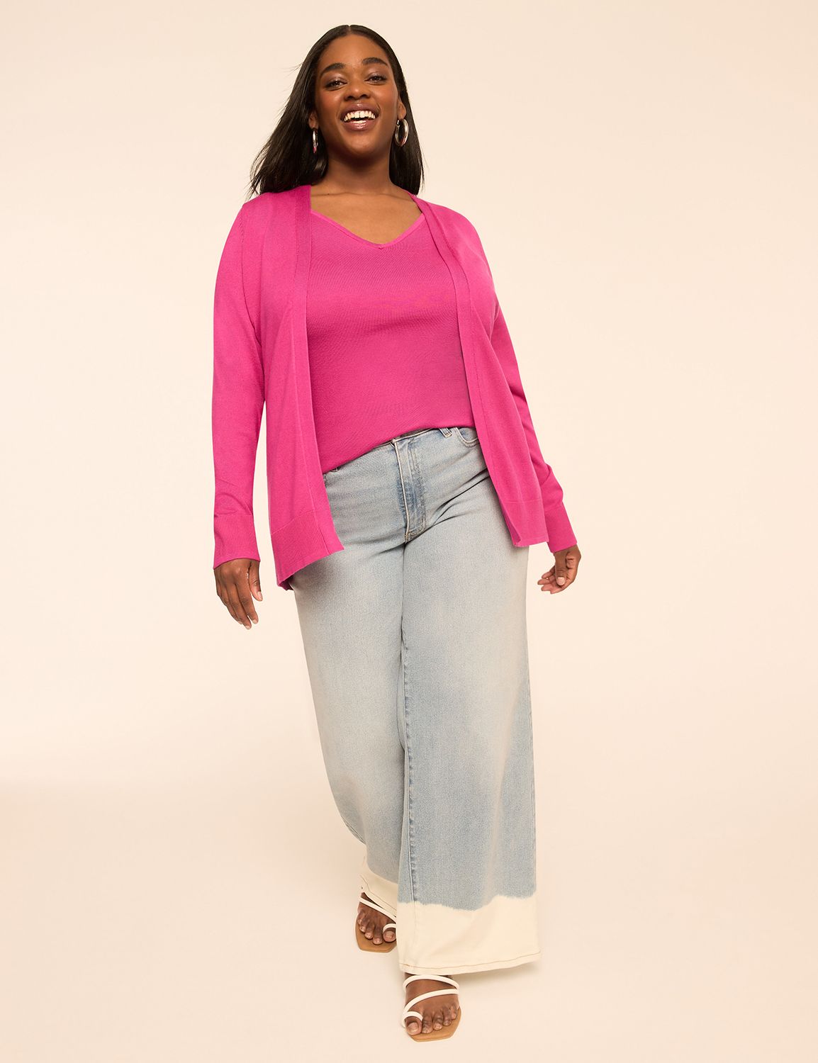 Classic Long Sleeve Open Front Mode Product Image 3