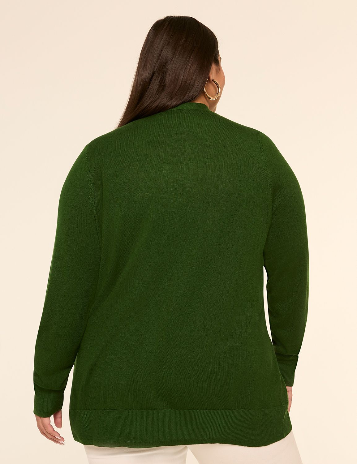 Modern Long-Sleeve Open-Front Cardigan
