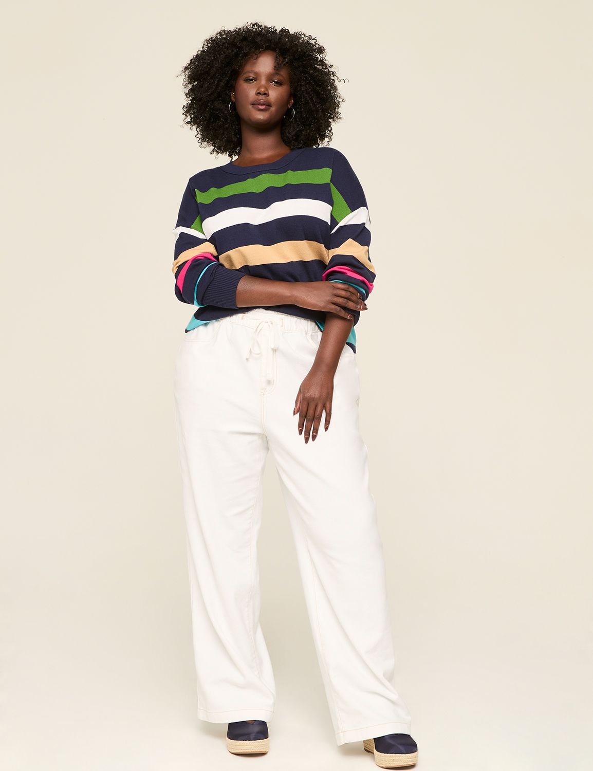 HIGH RISE PULL ON STRAIGHT KNIT DEN Product Image 3