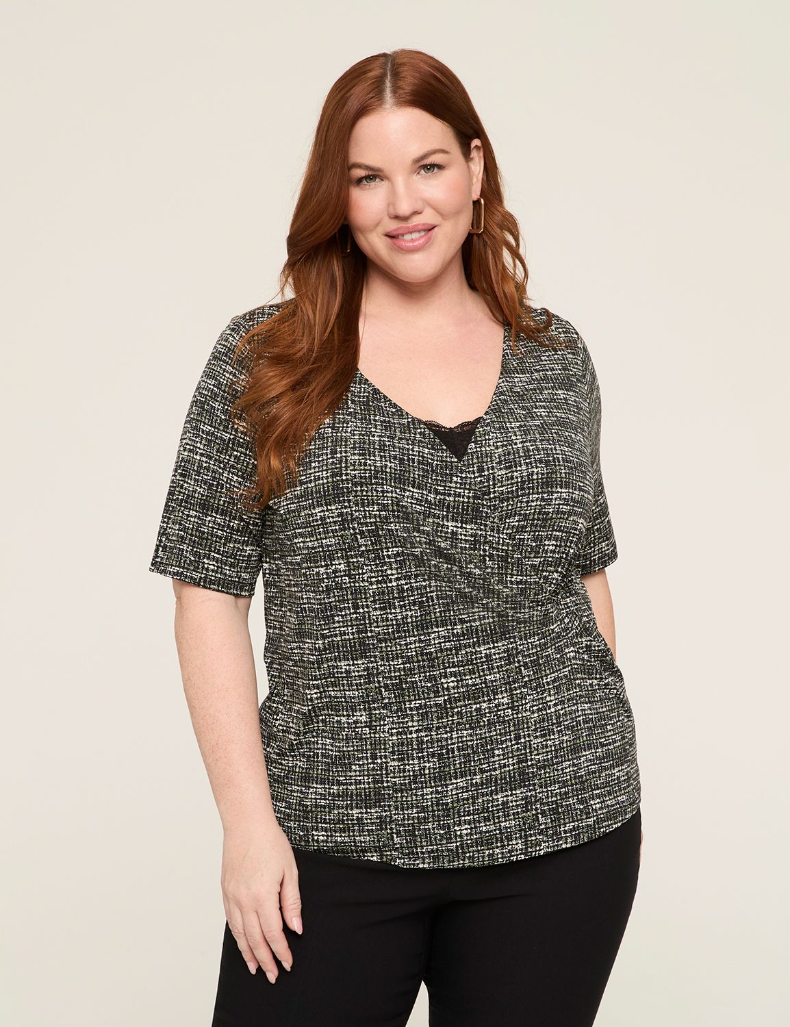 V-Neck Pleated Top