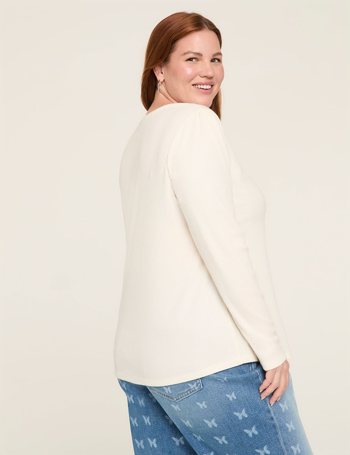 Crushed 3/4 Sleeve Candy Crew Neck main image 1