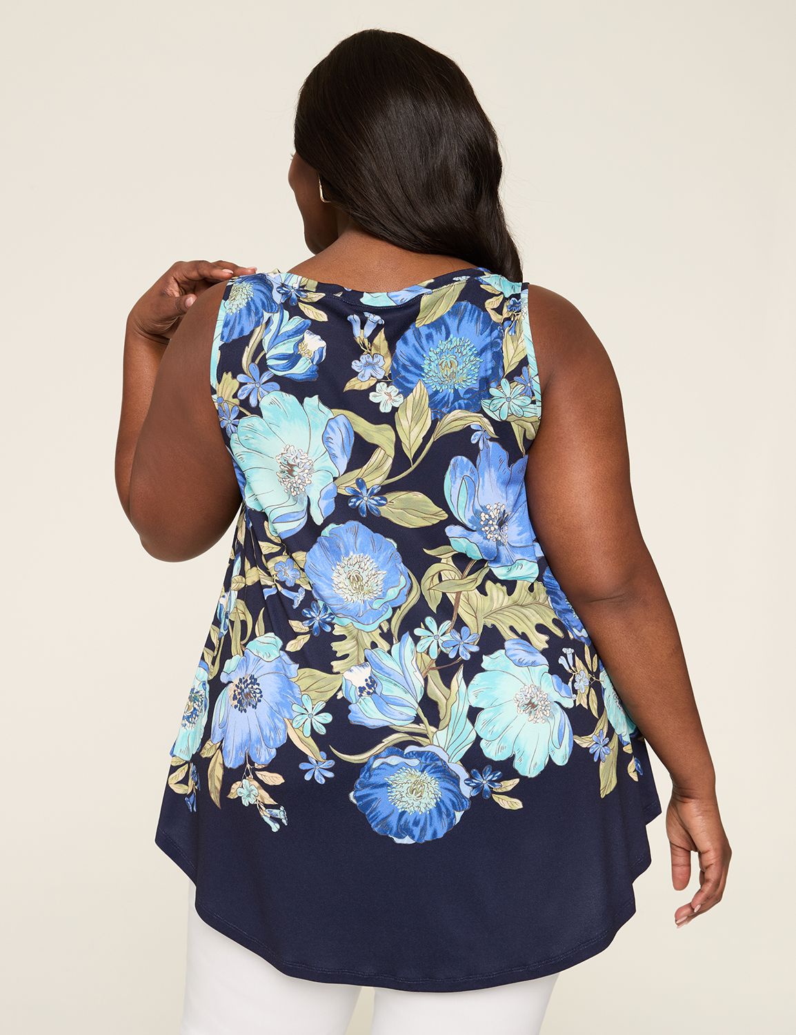 Casual Sleeveless Boat Neck Swing T Product Image 2