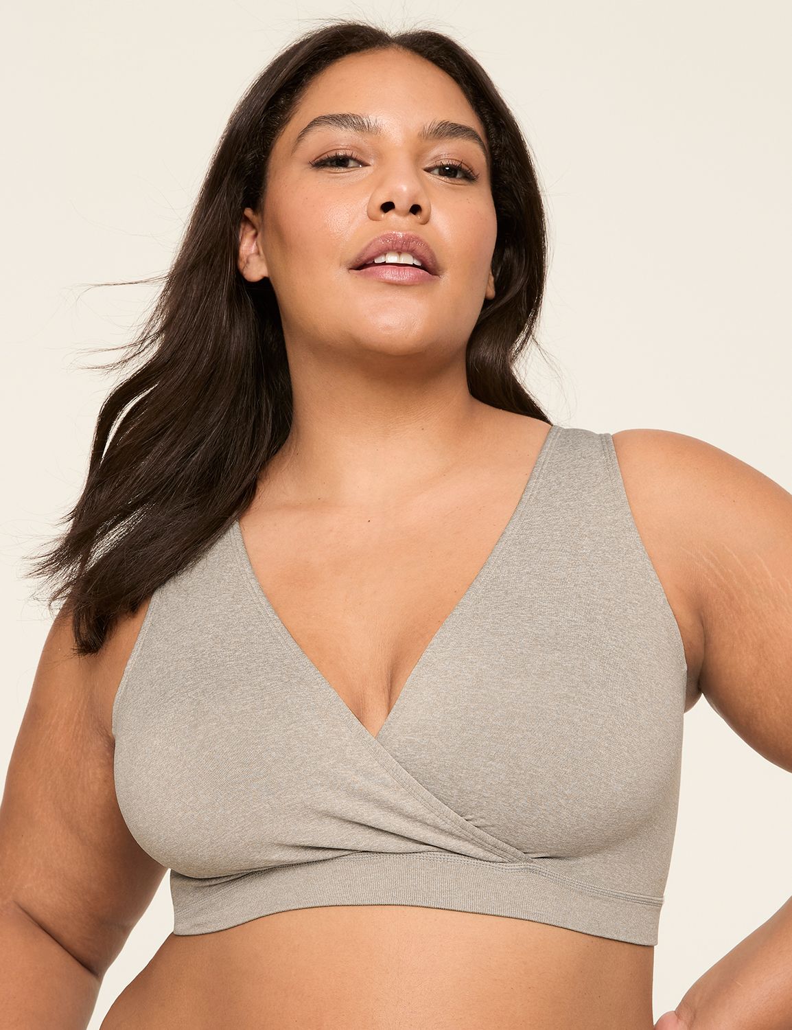 Seamless Heather Wrap Bralette 1144 Product Image 1