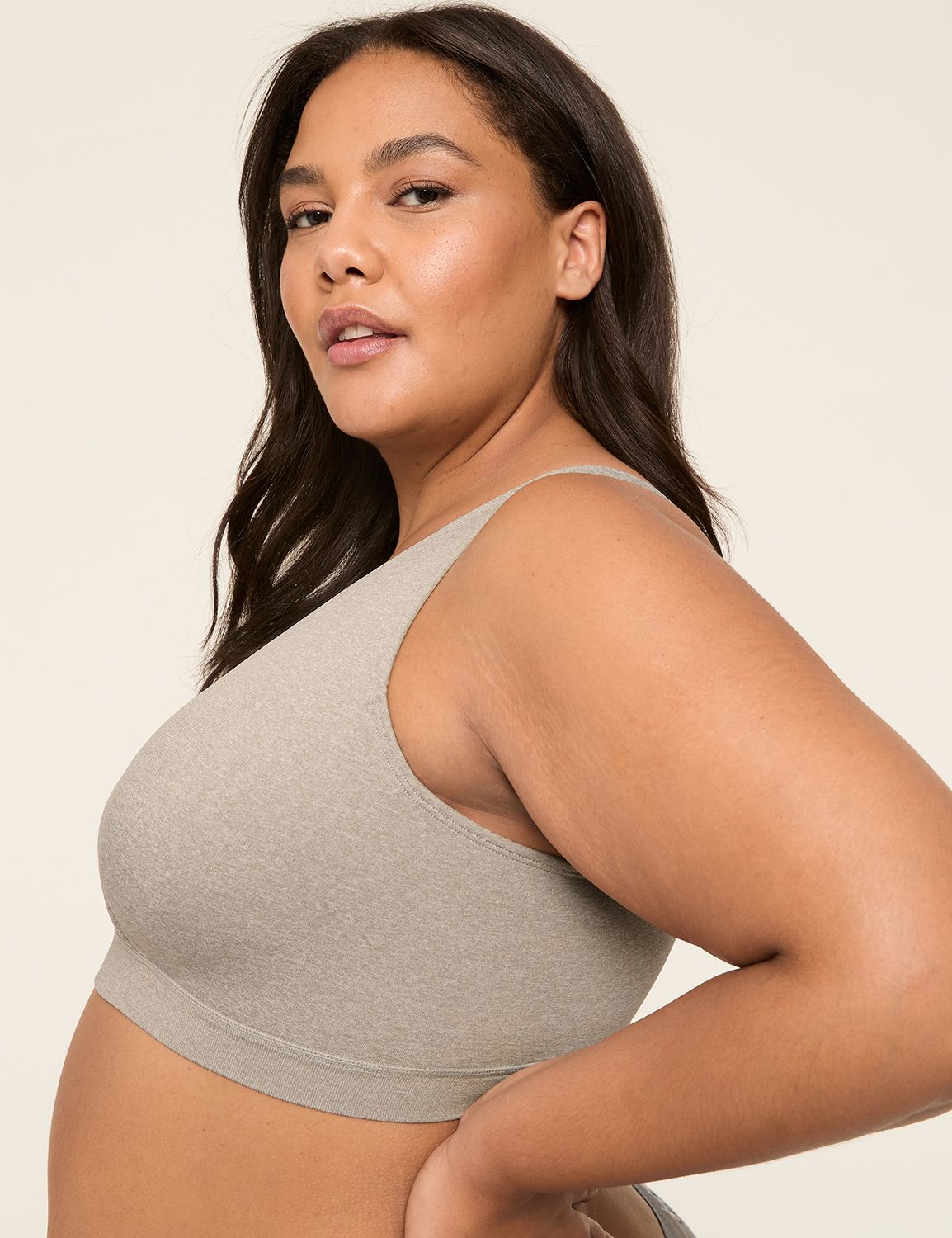 Seamless Heather Wrap Bralette 1144 Product Image 3