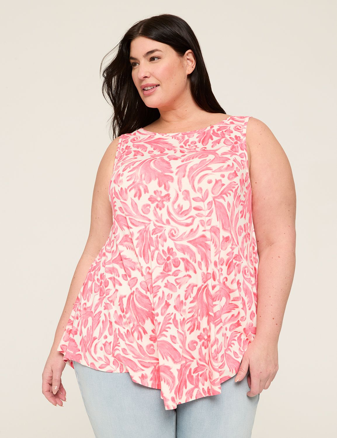 Casual Sleeveless Boat Neck Swing T Product Image 1