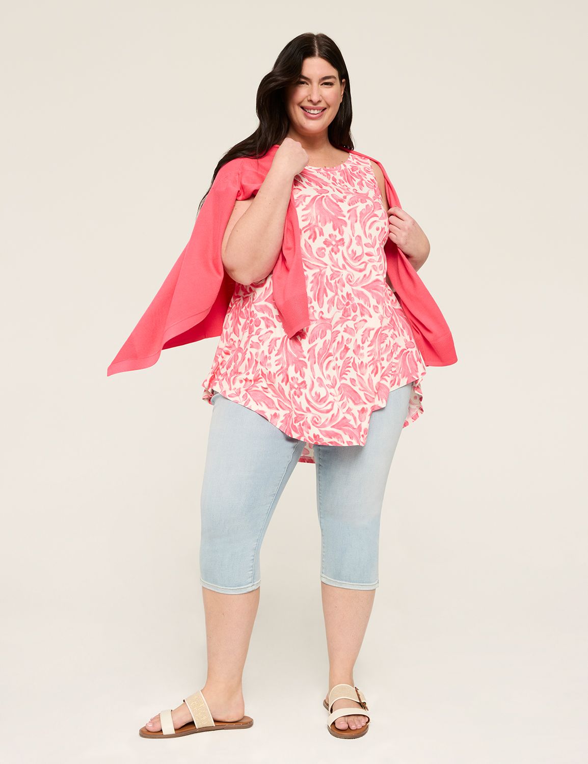 Casual Sleeveless Boat Neck Swing T Product Image 3