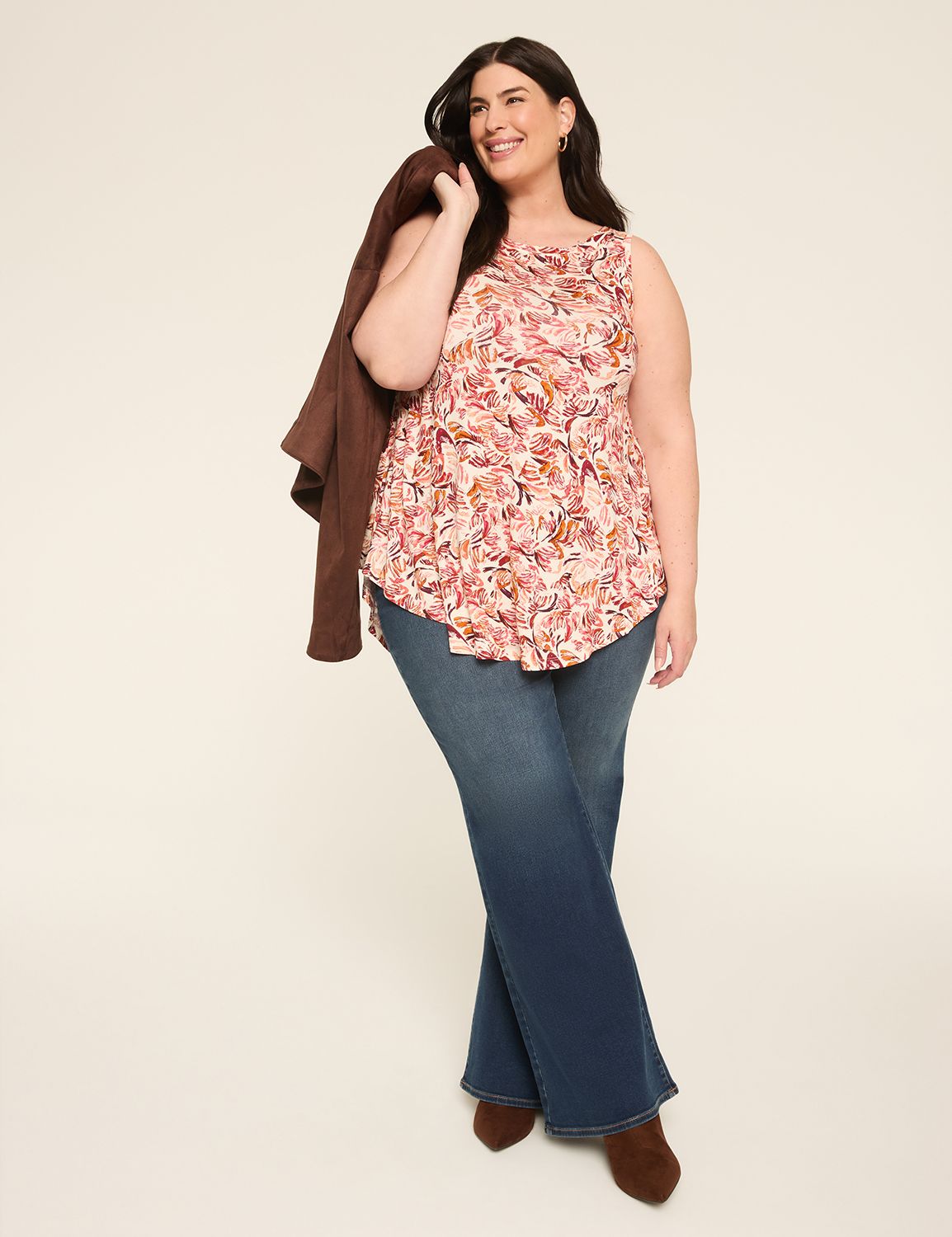 Casual Sleeveless Boat Neck Swing T Product Image 3