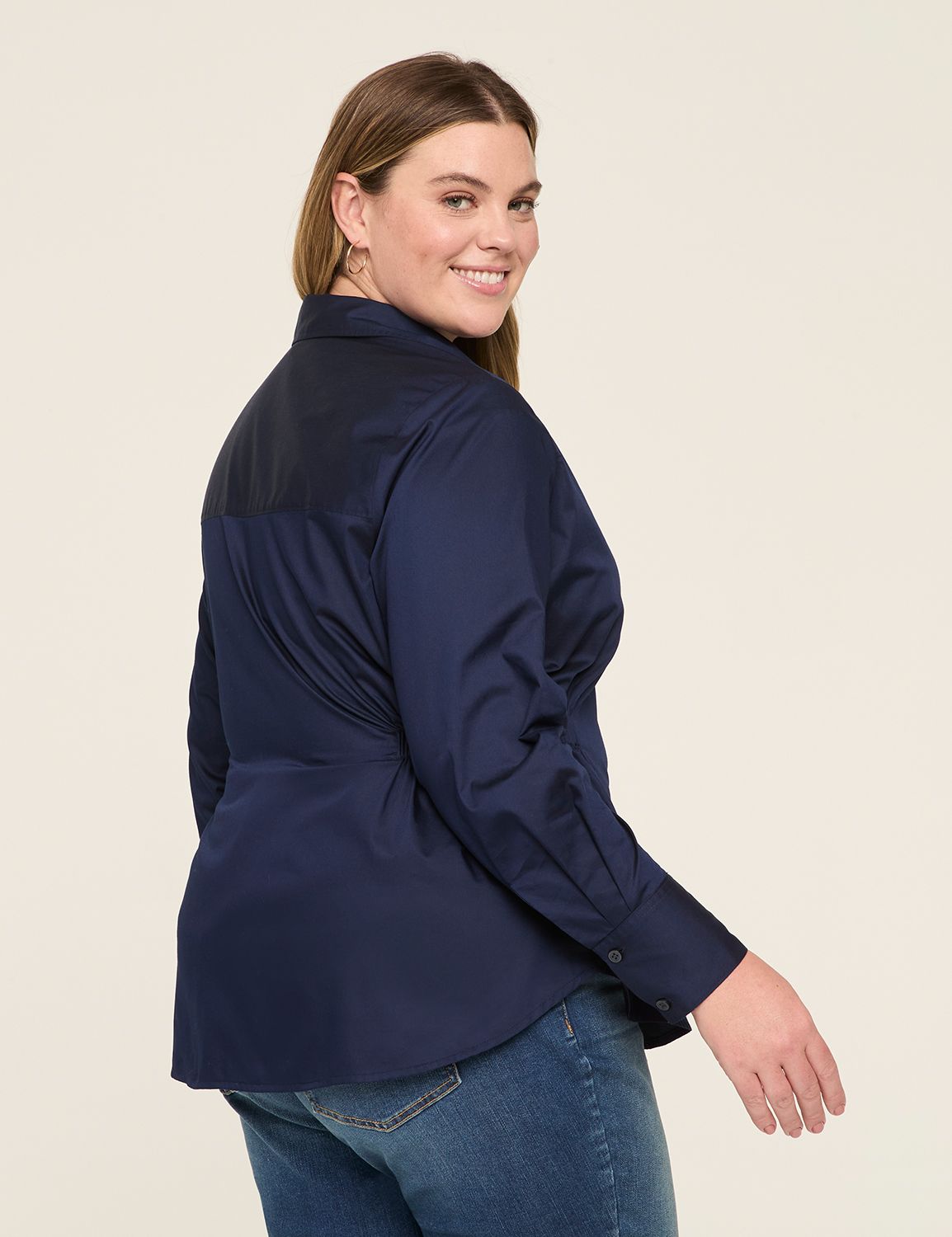 Relaxed LS Buttondown w/ Elastic Wa Product Image 2