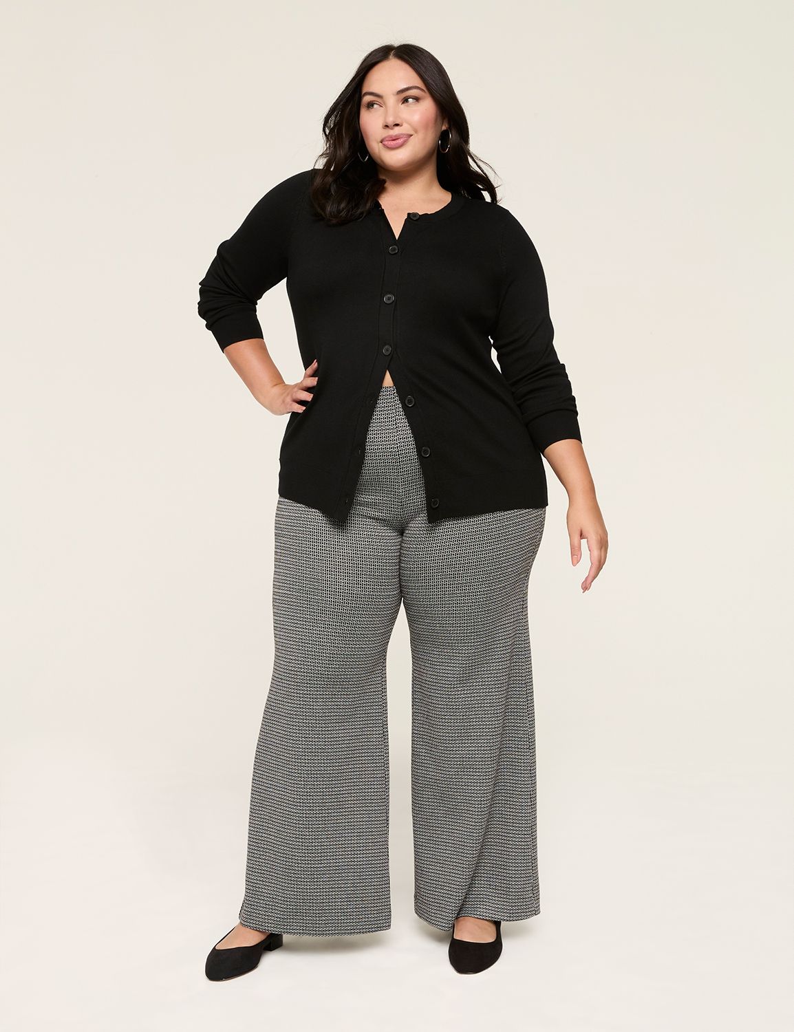 KNIT WIDE LEG PALAZZO - JACQUARD - Product Image 3